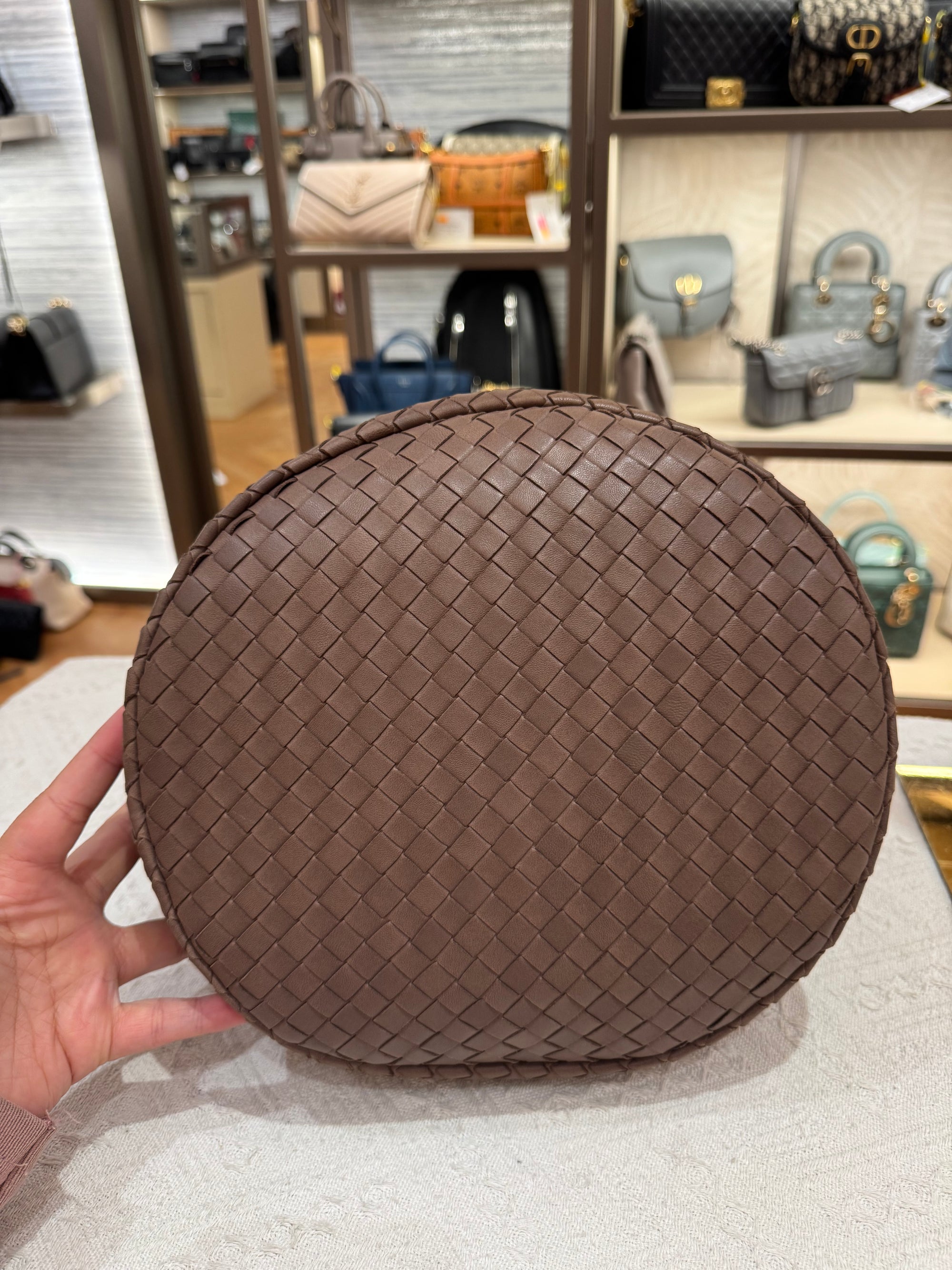 Bottega Veneta Tote Interciato Brown