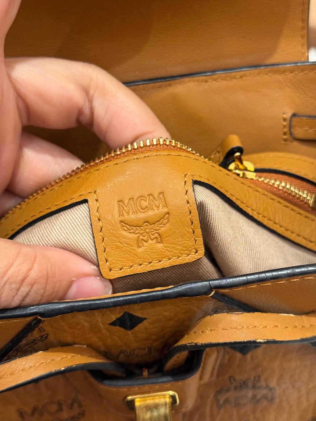 MCM Backpack Cognac