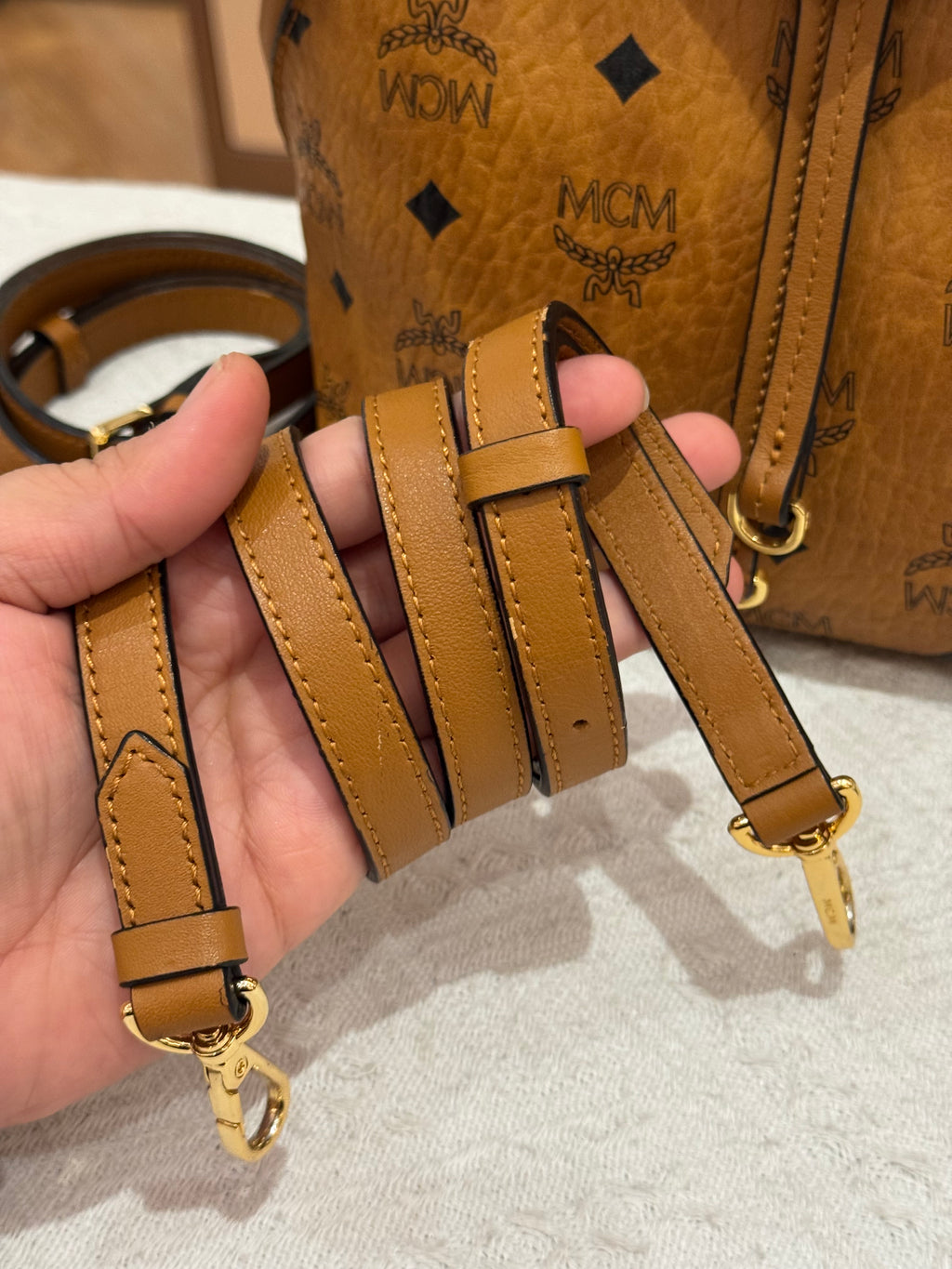 MCM Backpack Cognac