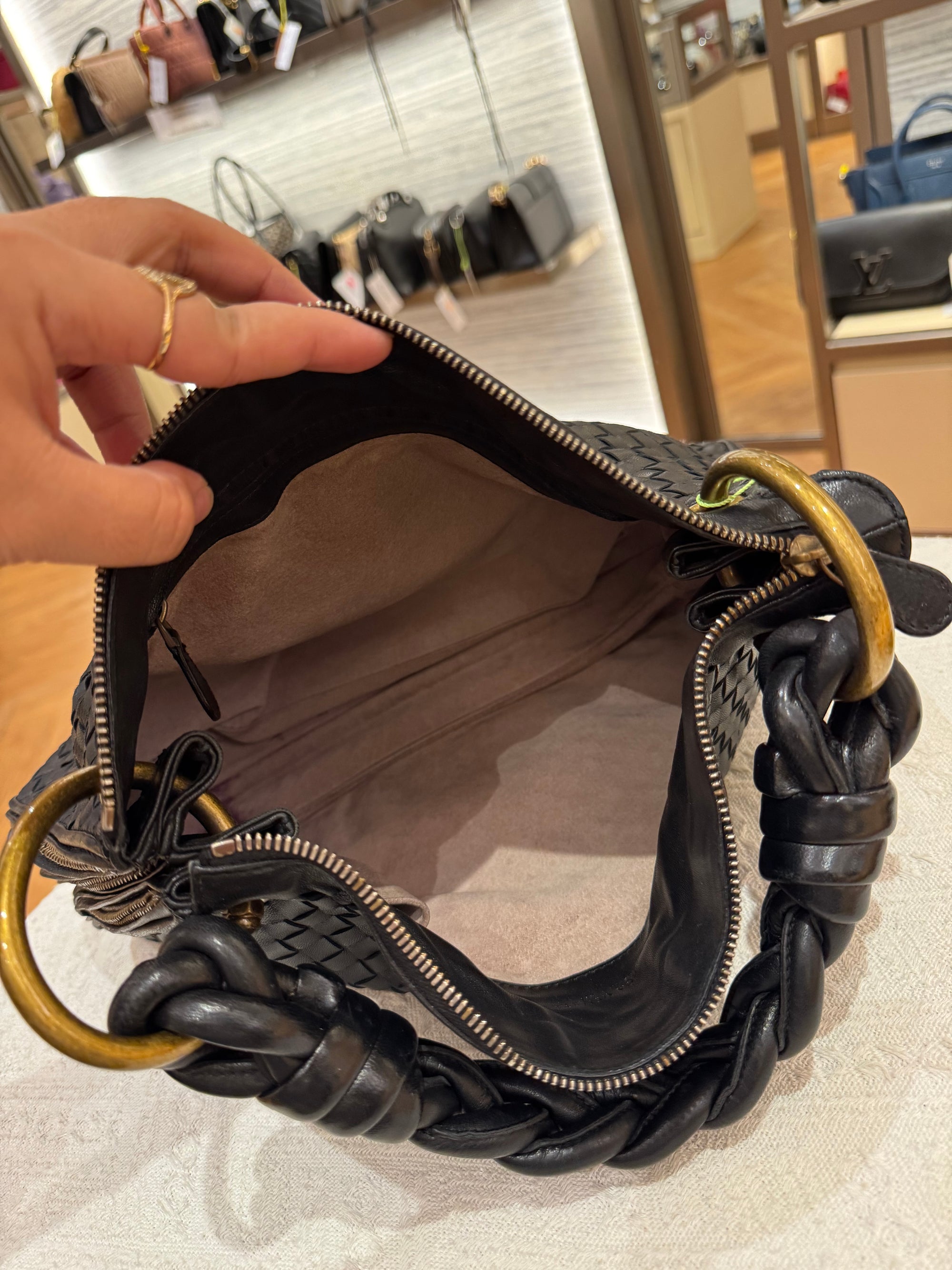 Bottega Veneta Hobo Interciato