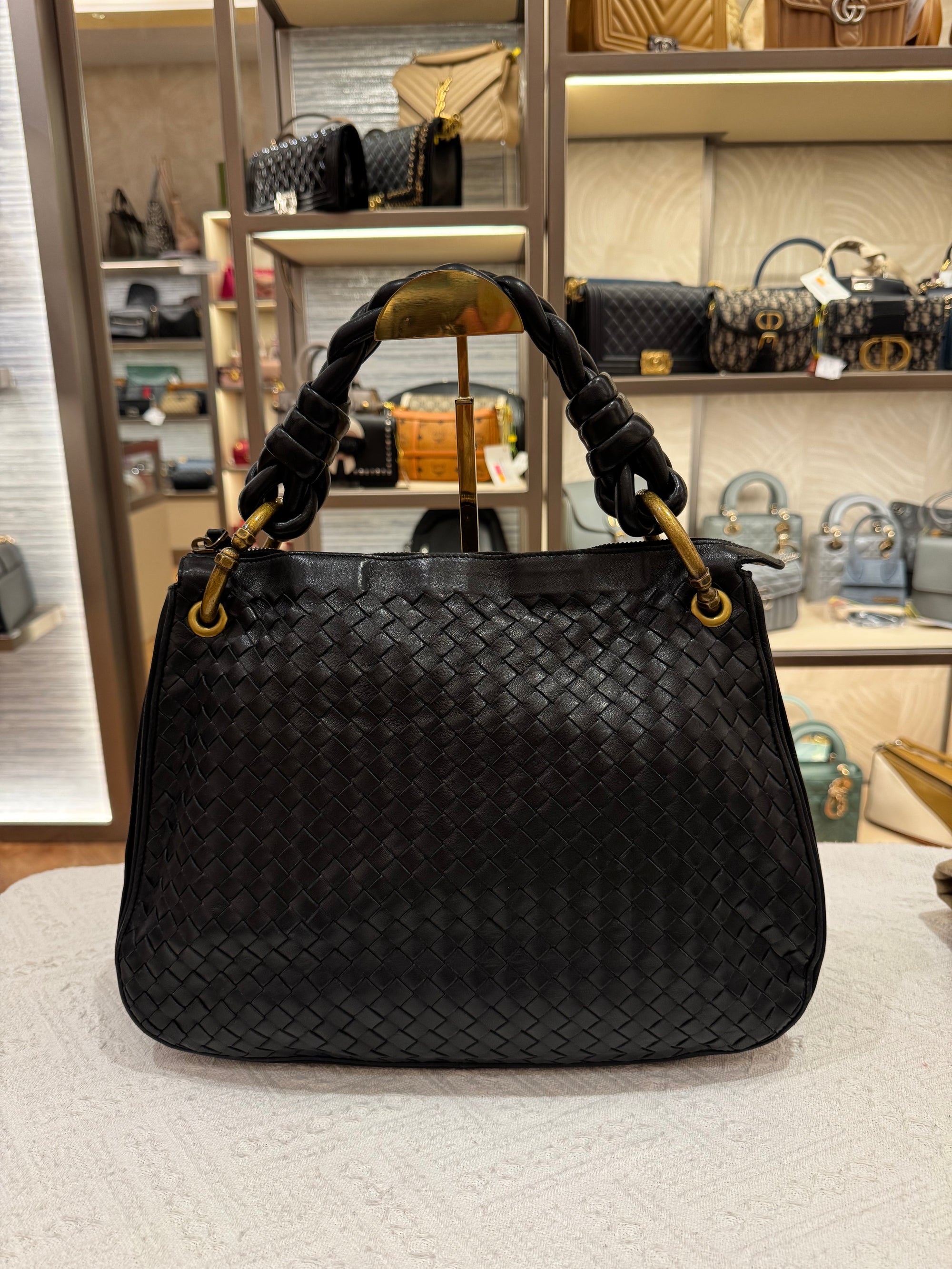 Bottega Veneta Hobo Interciato