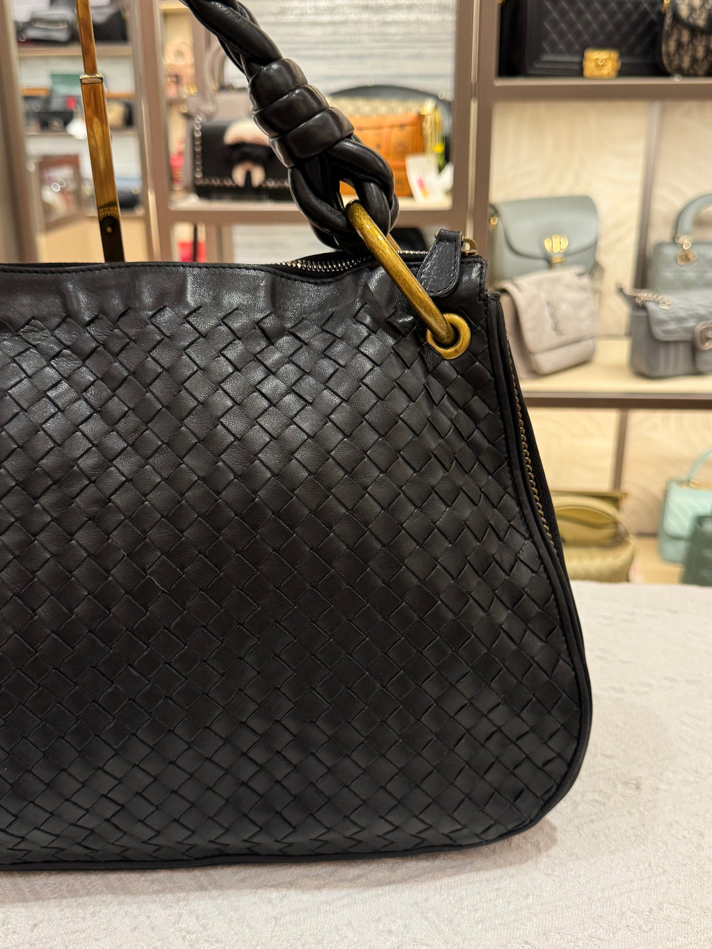Bottega Veneta Hobo Interciato