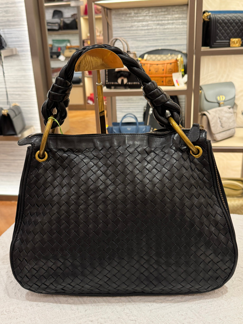 Bottega Veneta Hobo Interciato