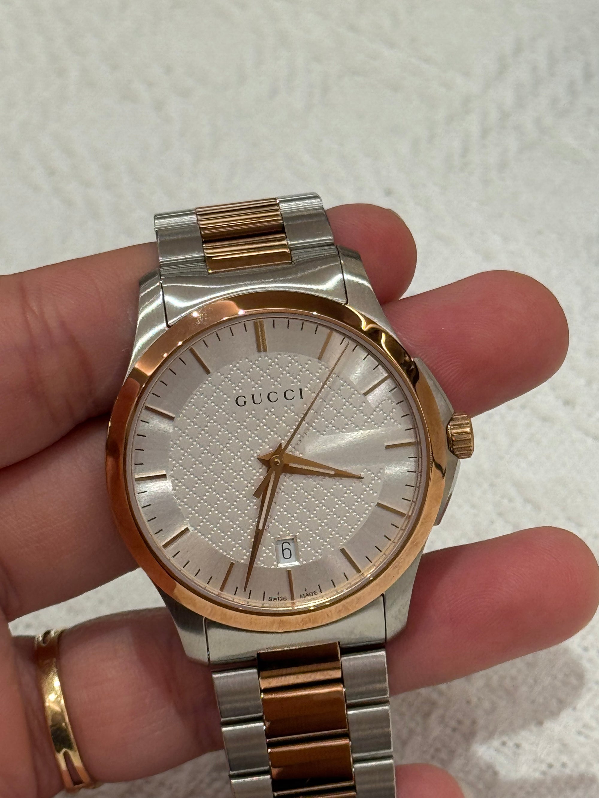 Gucci Watch Two Tone Round