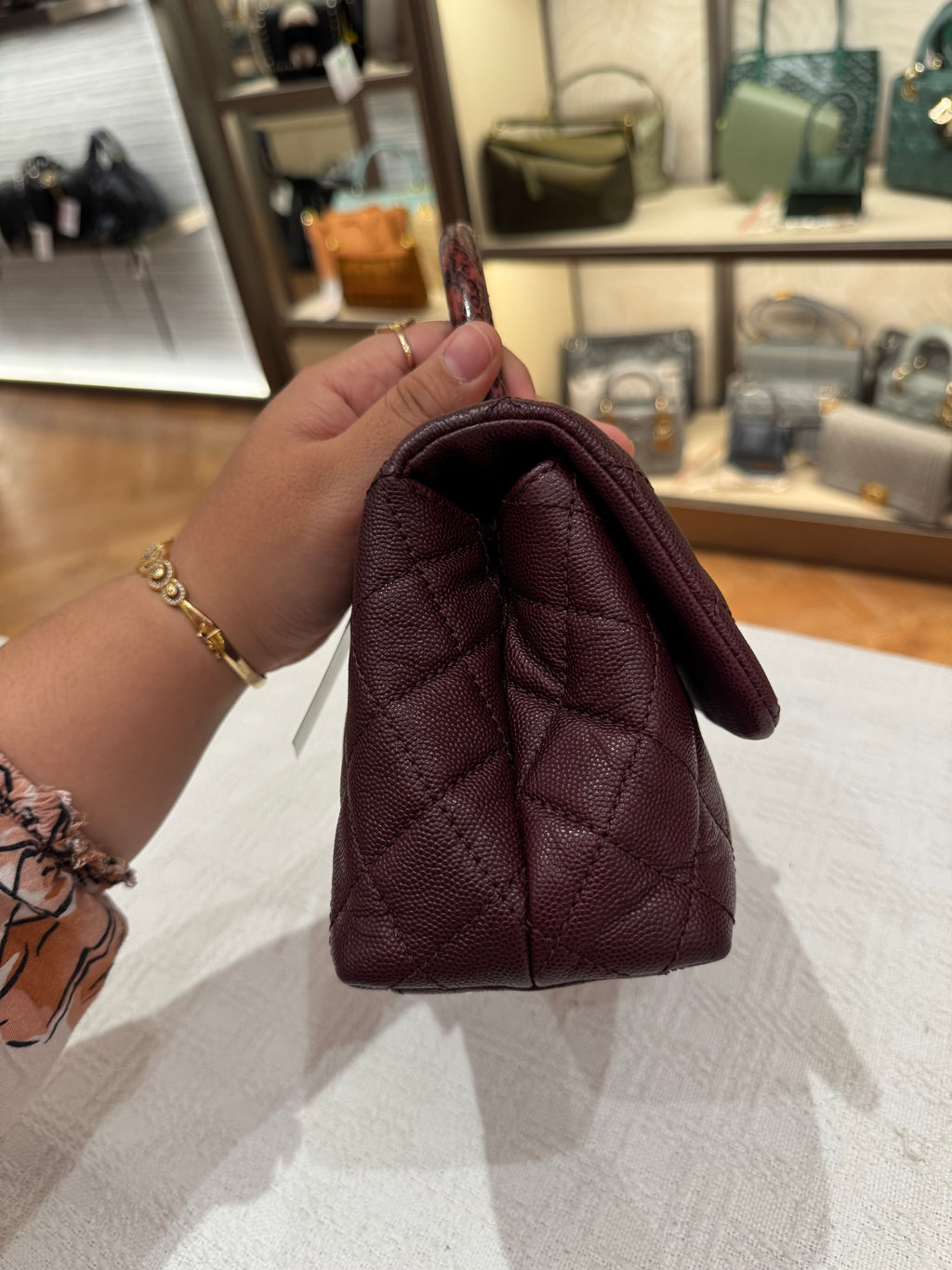 Chanel Coco Small Top Handle Lizard
