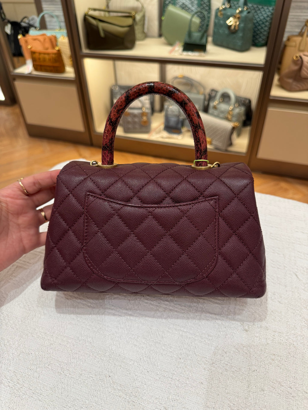 Chanel Coco Small Top Handle Lizard
