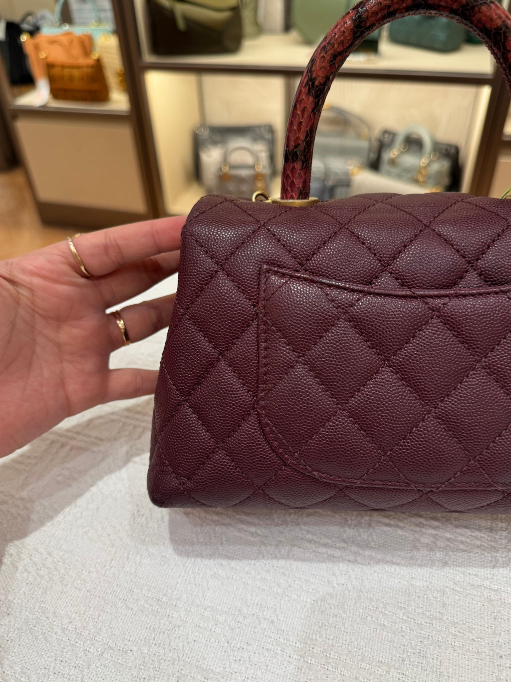 Chanel Coco Small Top Handle Lizard