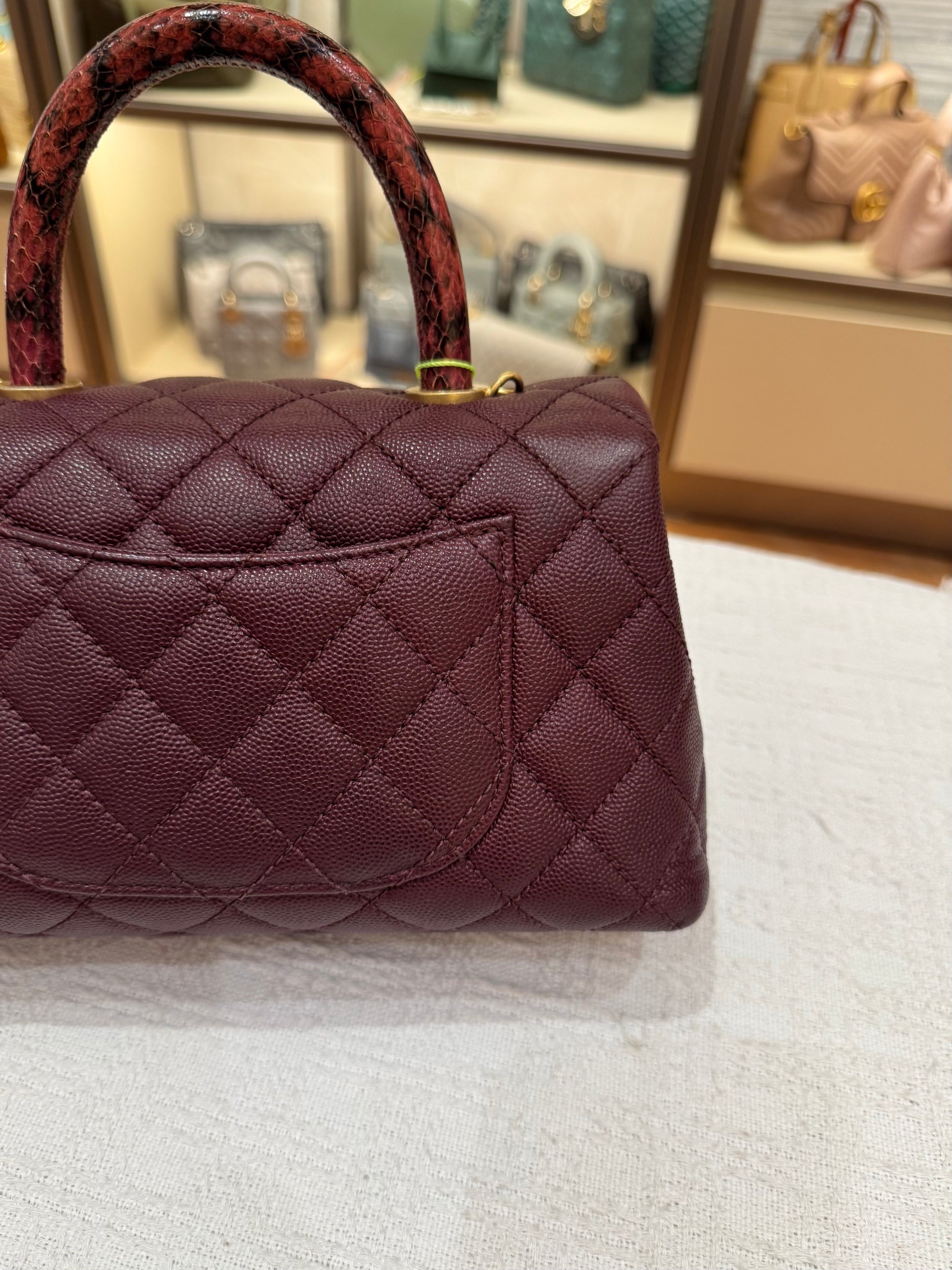 Chanel Coco Small Top Handle Lizard
