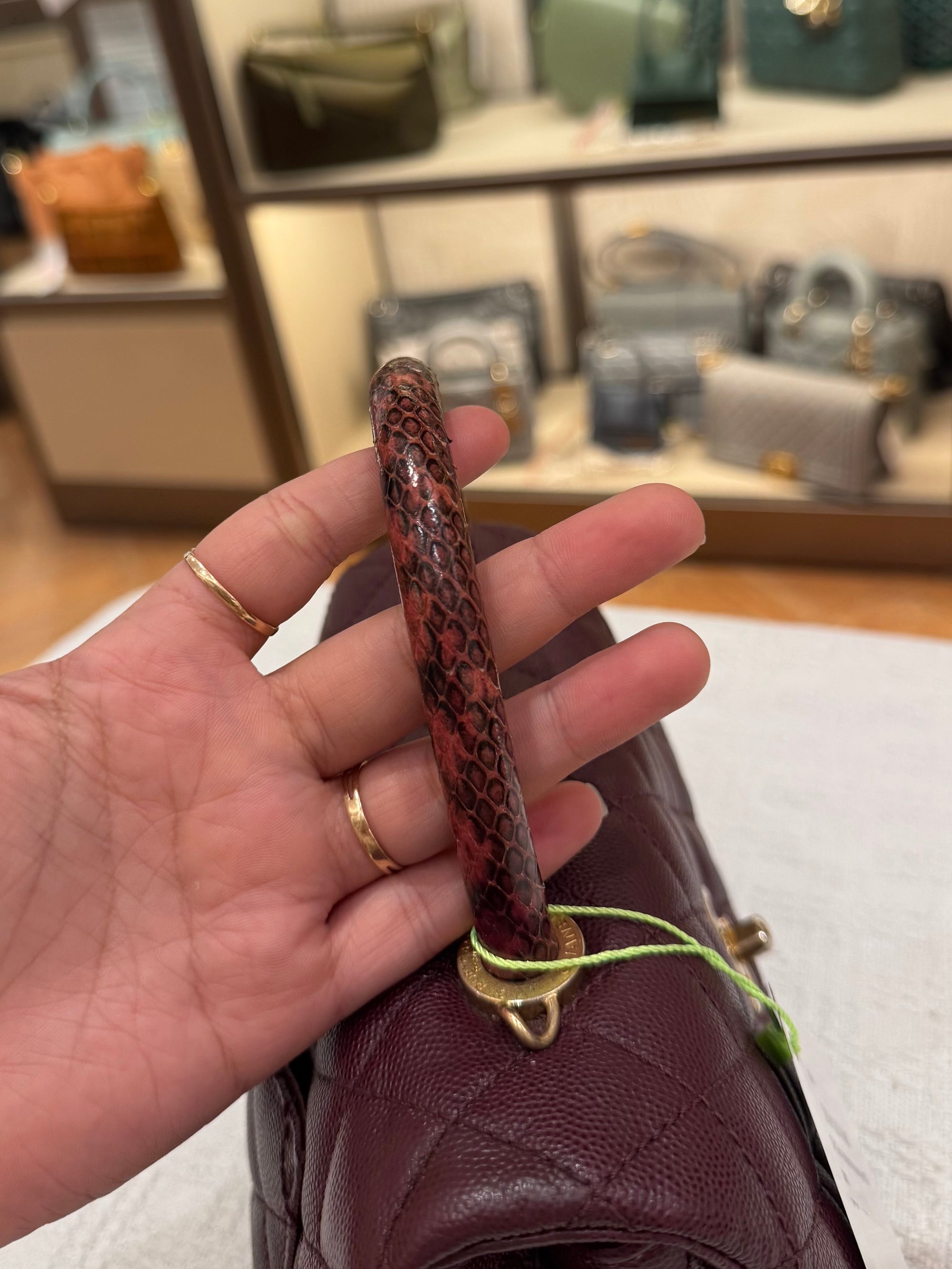 Chanel Coco Small Top Handle Lizard
