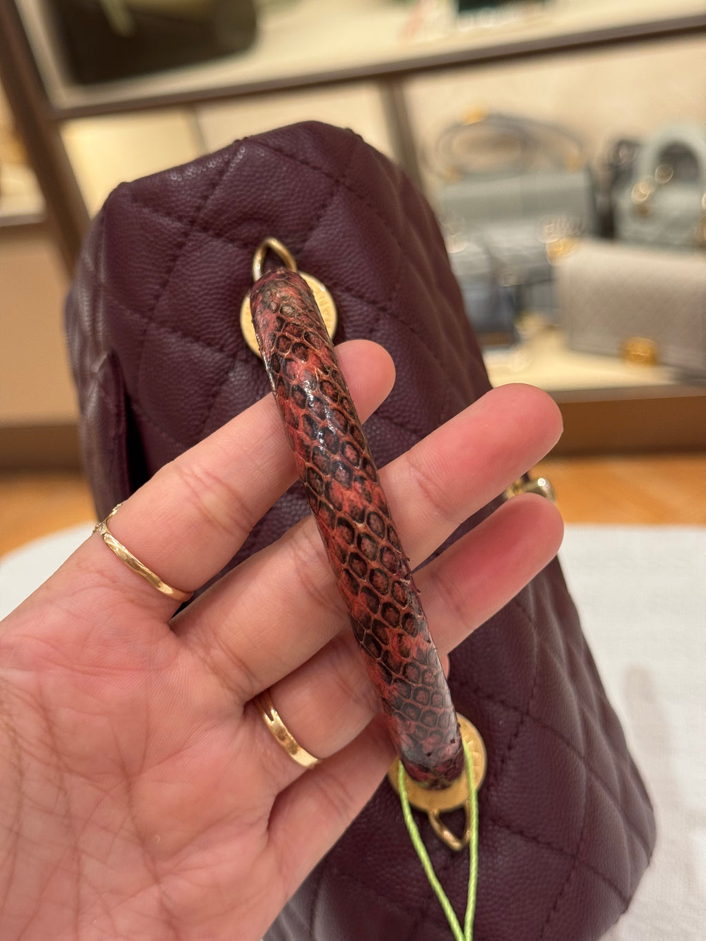 Chanel Coco Small Top Handle Lizard