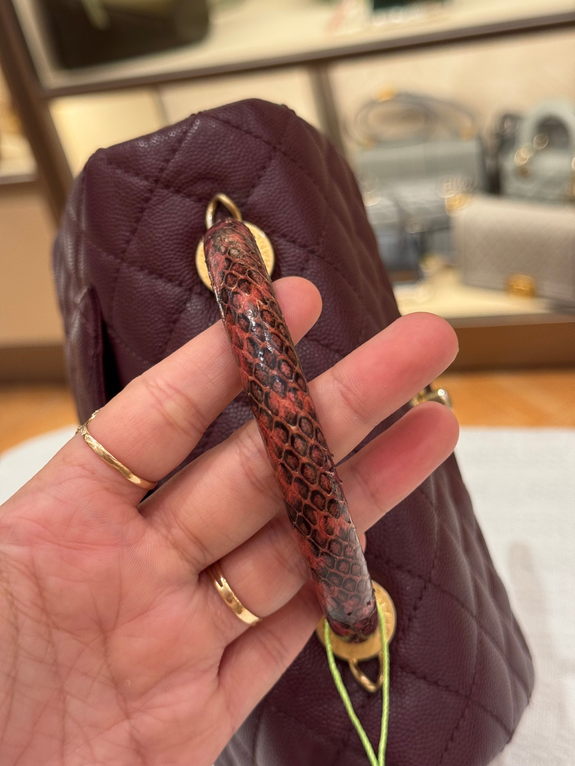 Chanel Coco Small Top Handle Lizard