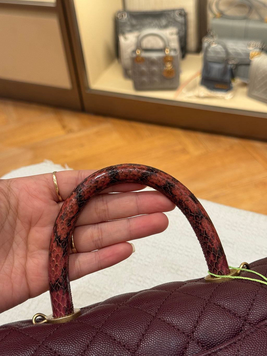 Chanel Coco Small Top Handle Lizard