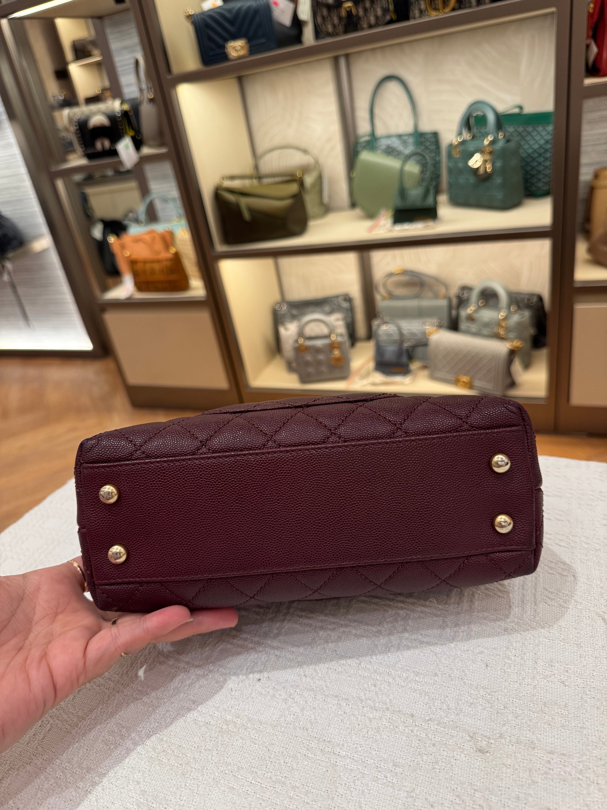 Chanel Coco Small Top Handle Lizard
