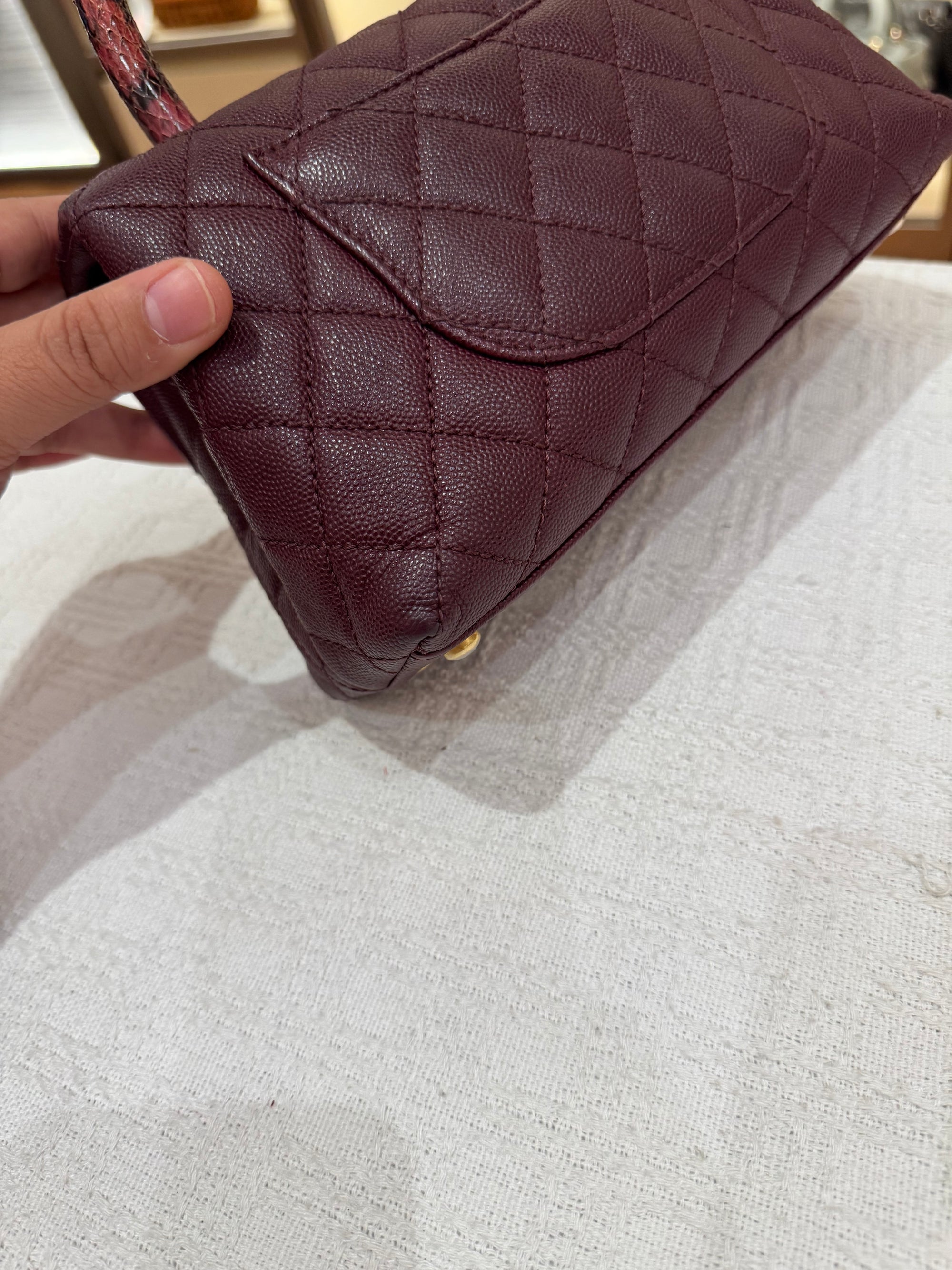 Chanel Coco Small Top Handle Lizard