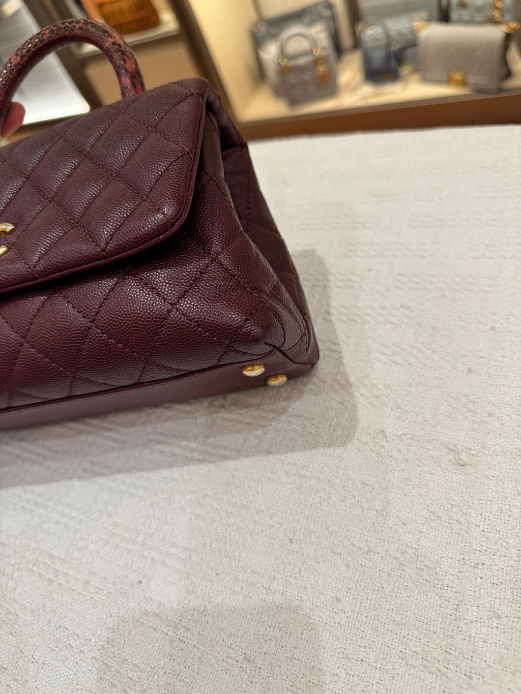 Chanel Coco Small Top Handle Lizard