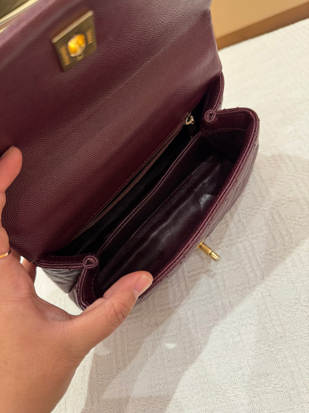 Chanel Coco Small Top Handle Lizard