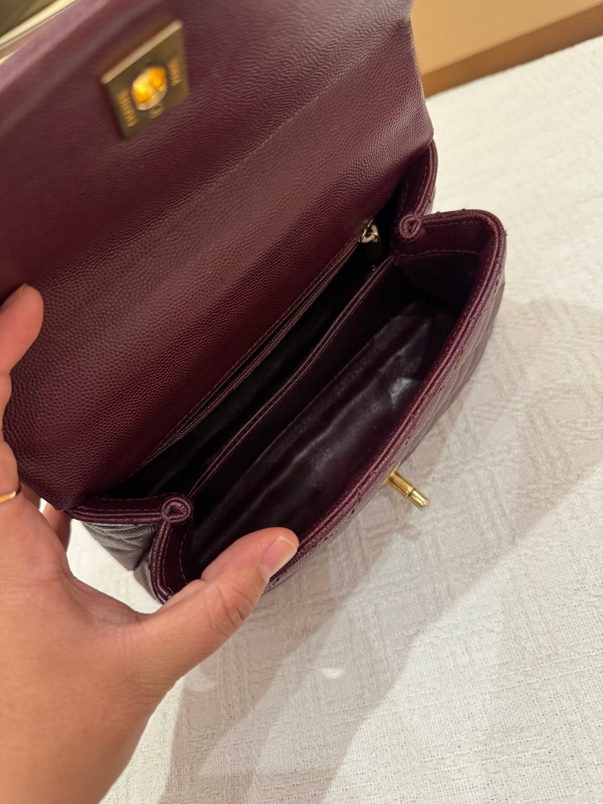 Chanel Coco Small Top Handle Lizard