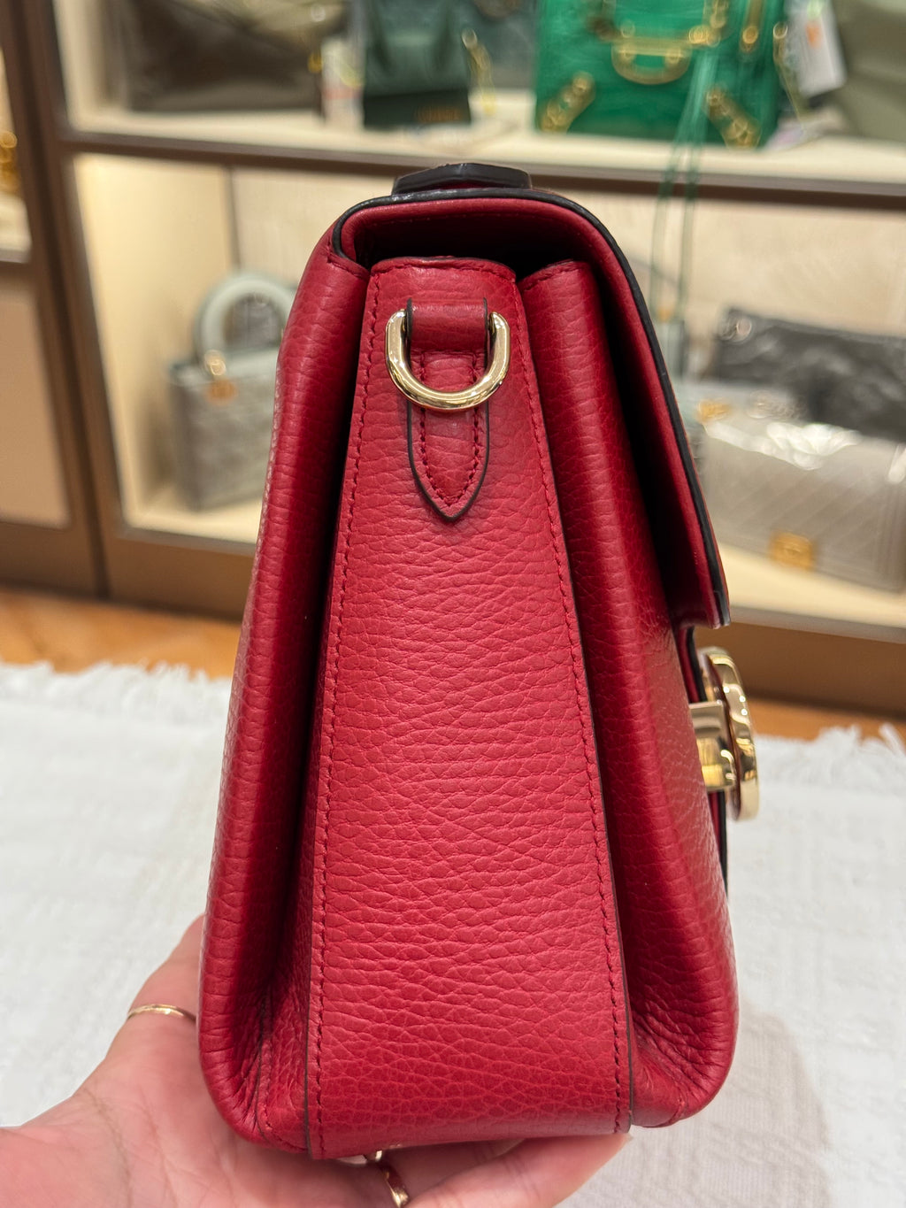 Gucci Interlock Top Handle Red