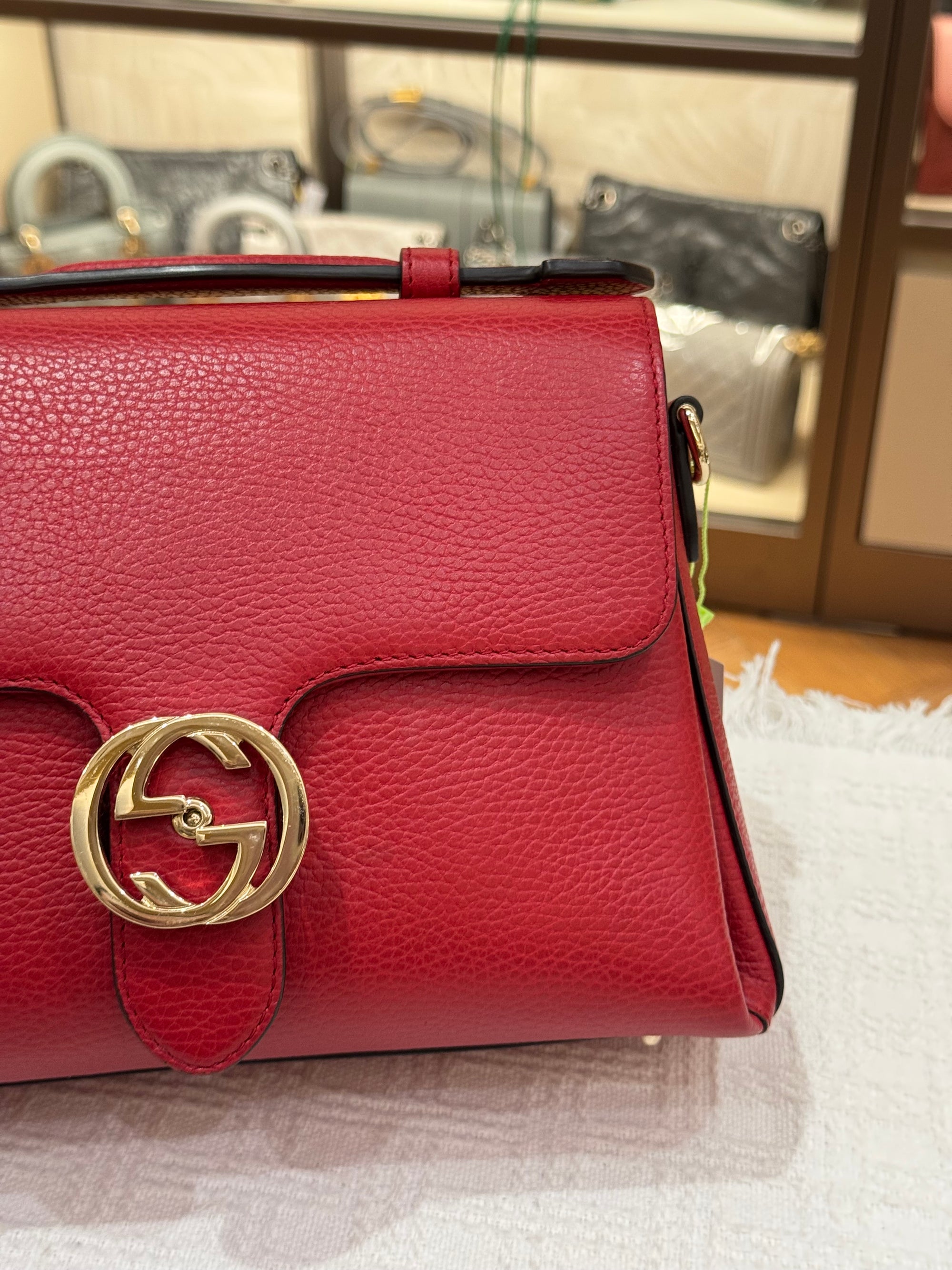 Gucci Interlock Top Handle Red