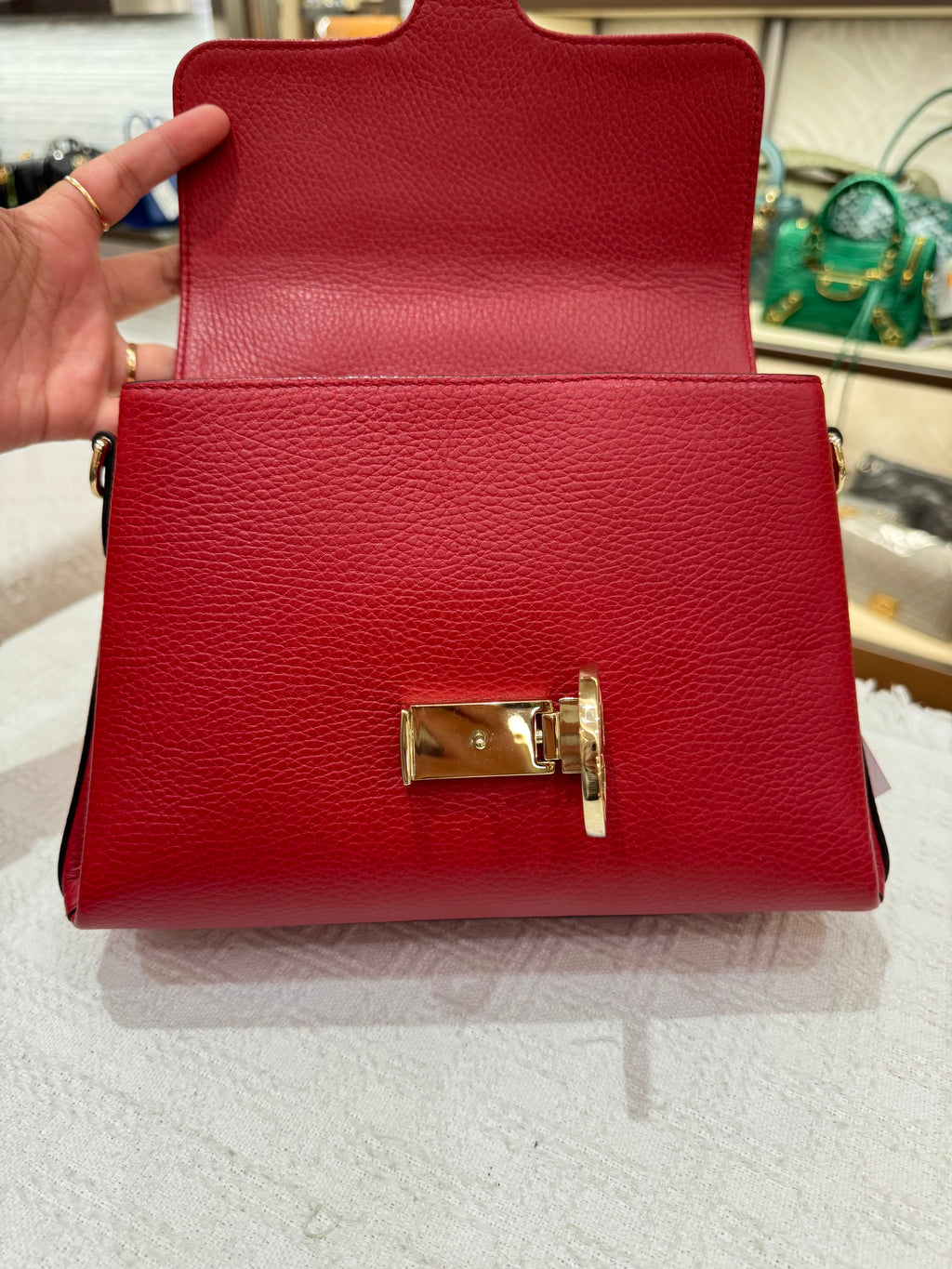 Gucci Interlock Top Handle Red