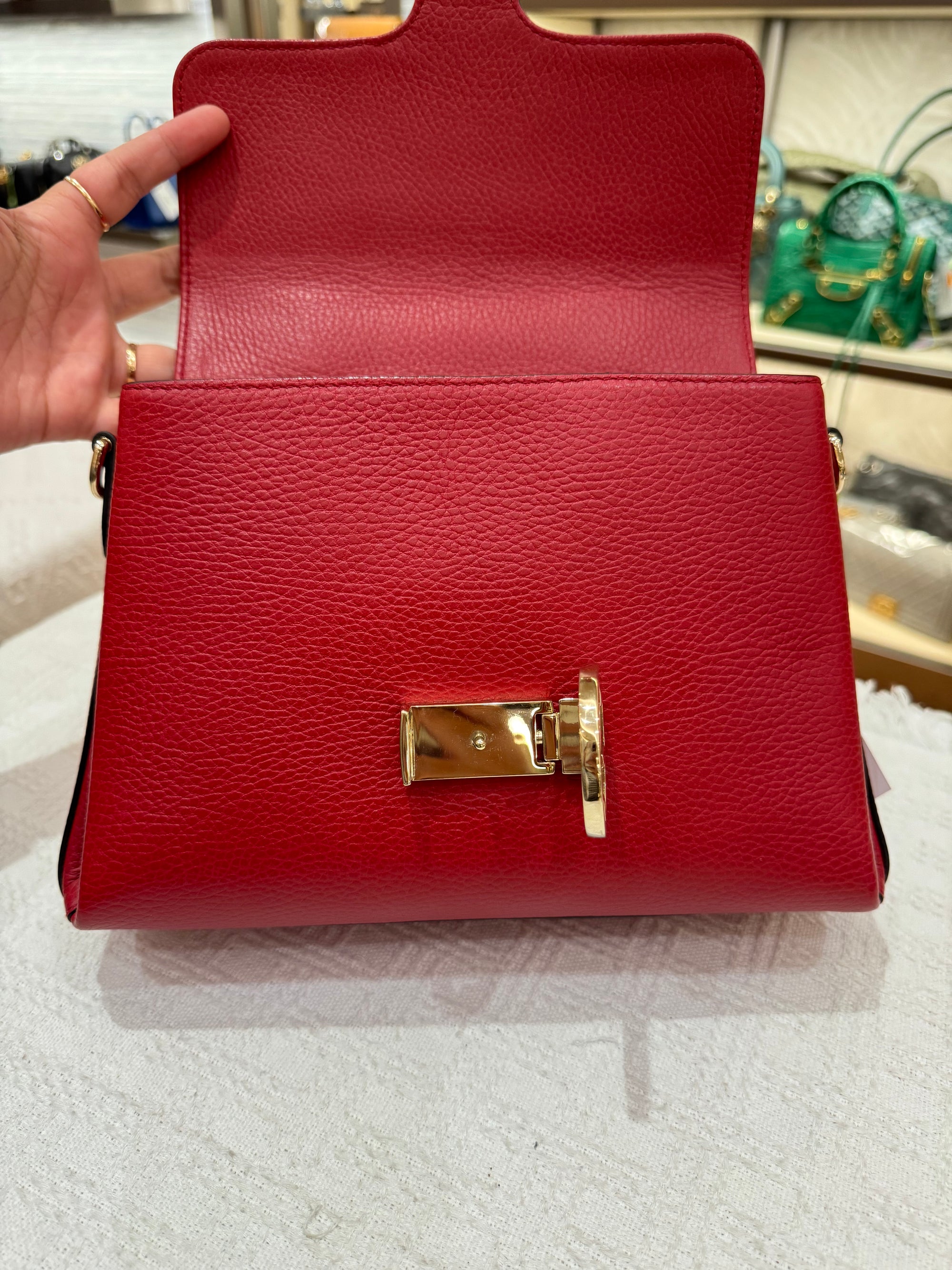 Gucci Interlock Top Handle Red
