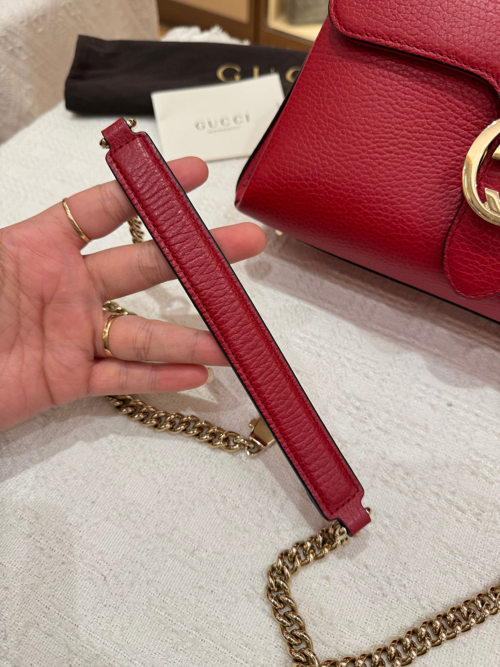 Gucci Interlock Top Handle Red