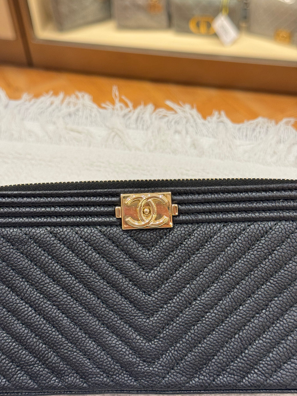 Chanel Boy WOC Double Zip Black