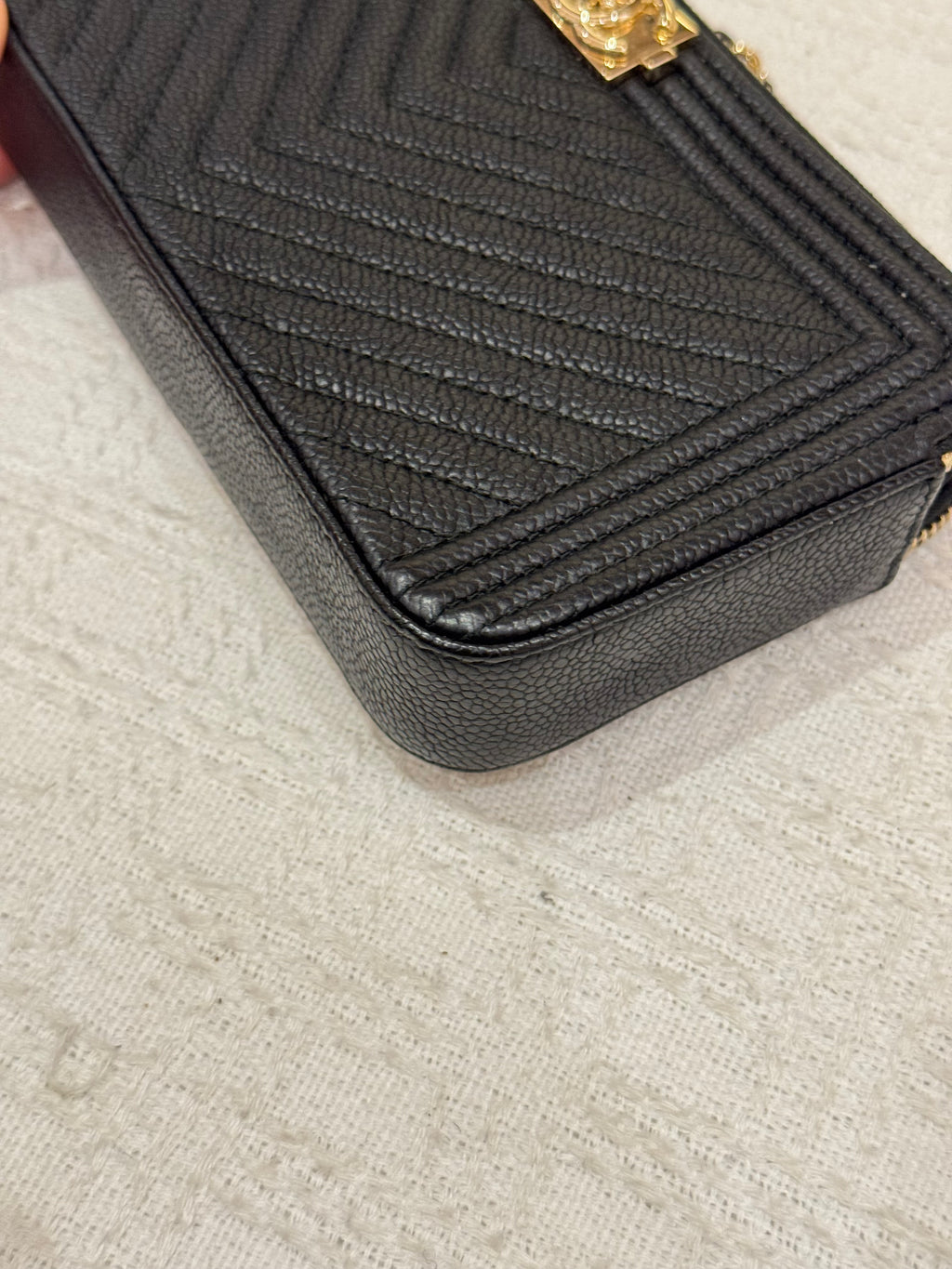 Chanel Boy WOC Double Zip Black