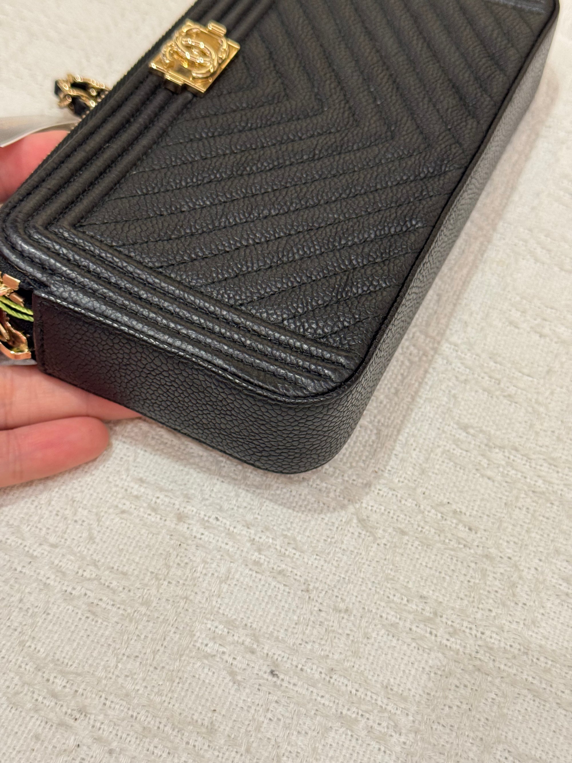 Chanel Boy WOC Double Zip Black