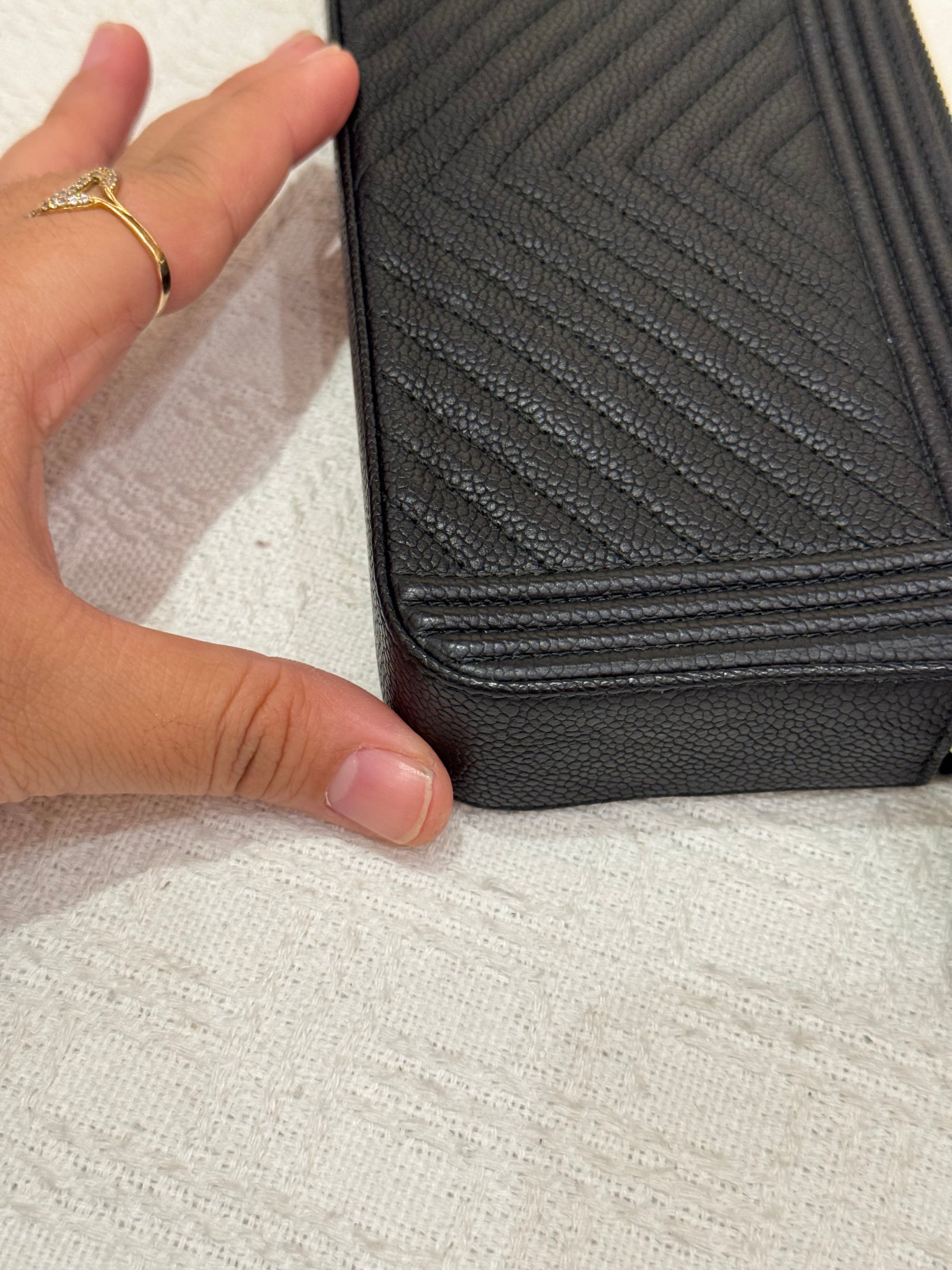 Chanel Boy WOC Double Zip Black