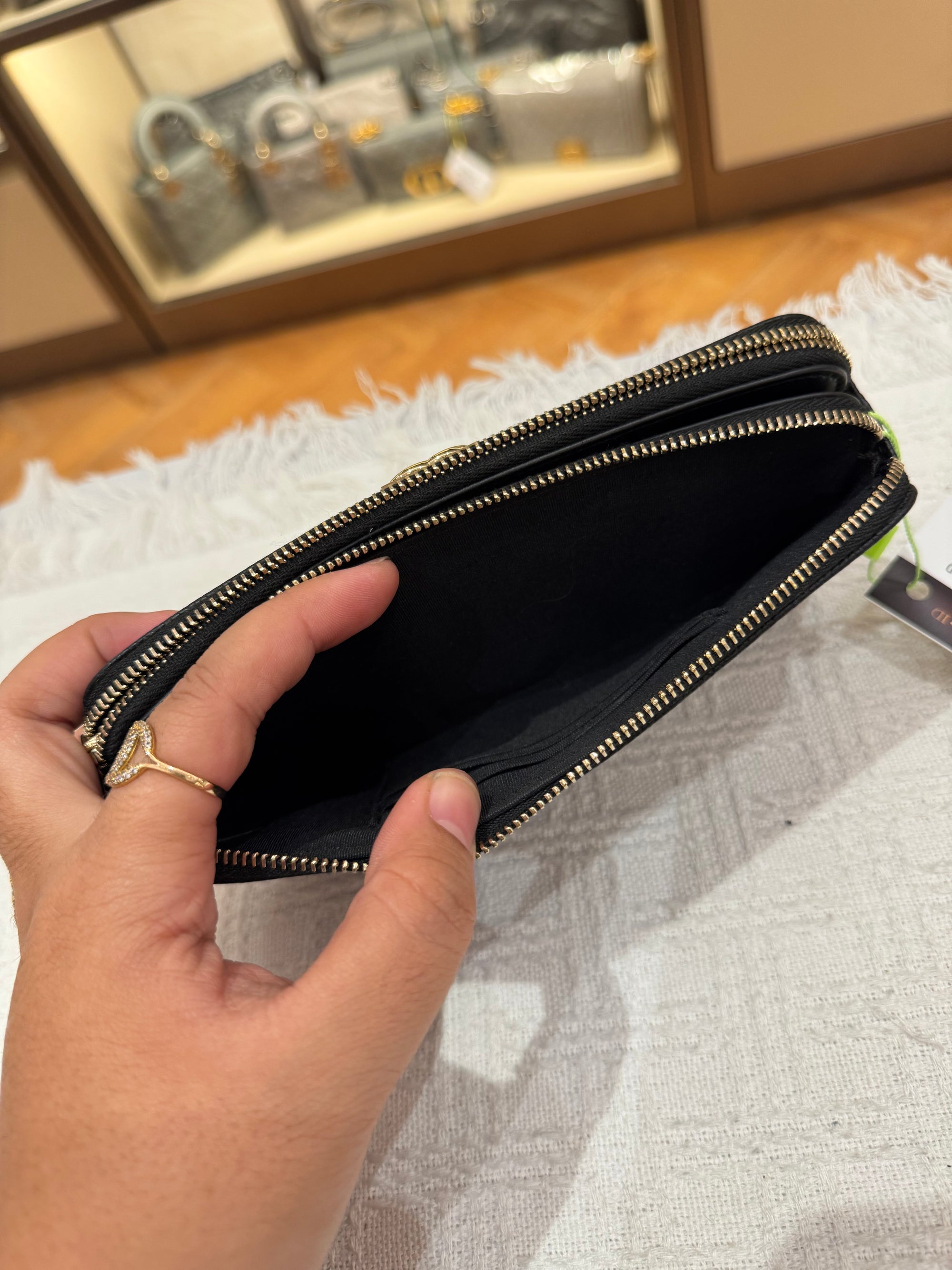 Chanel Boy WOC Double Zip Black