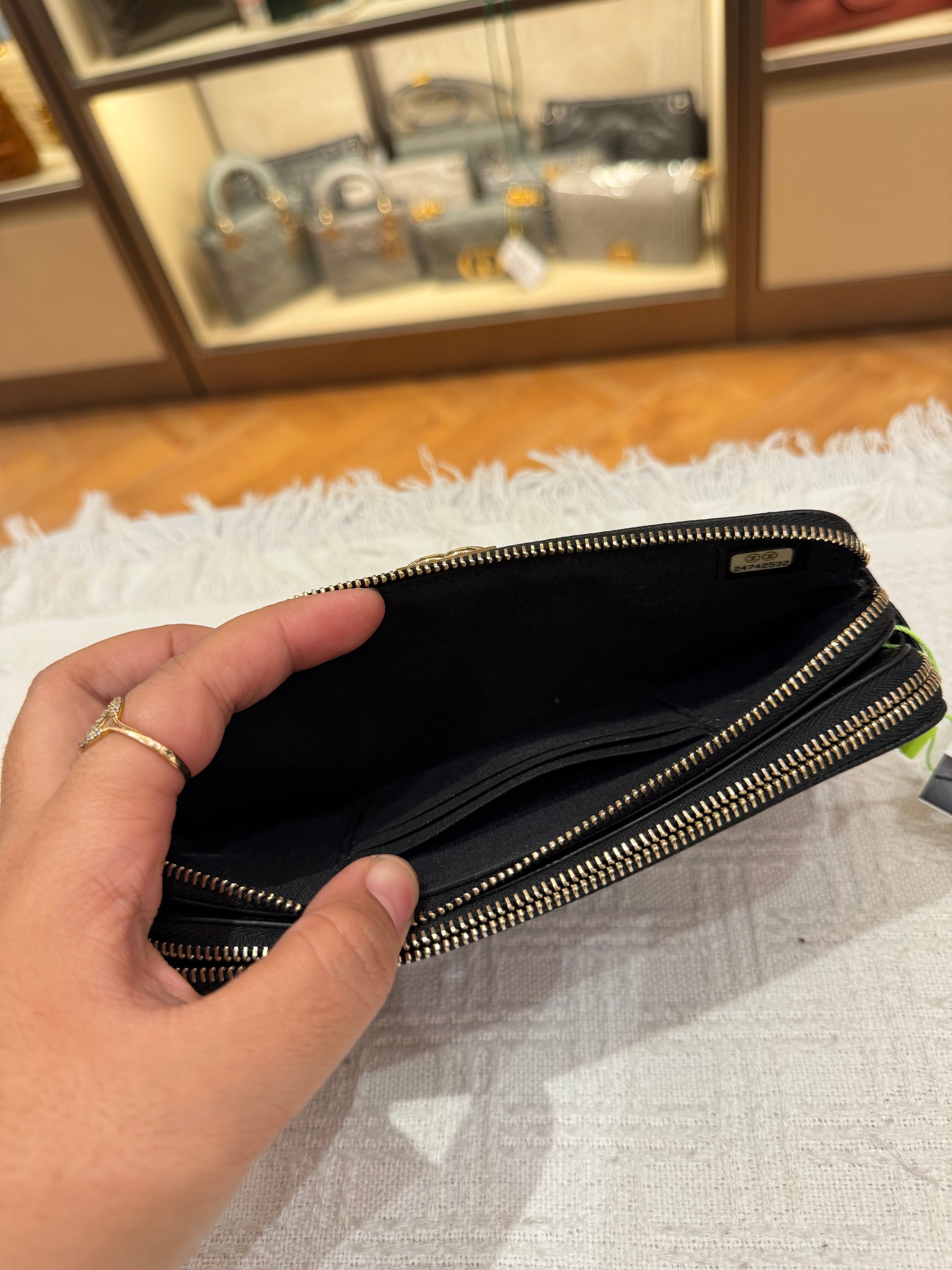 Chanel Boy WOC Double Zip Black