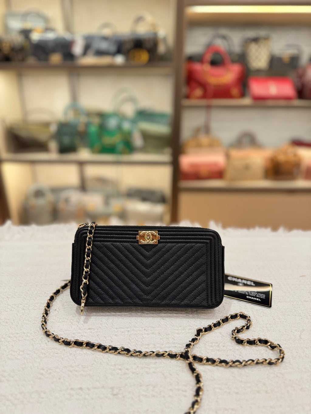 Chanel Boy WOC Double Zip Black