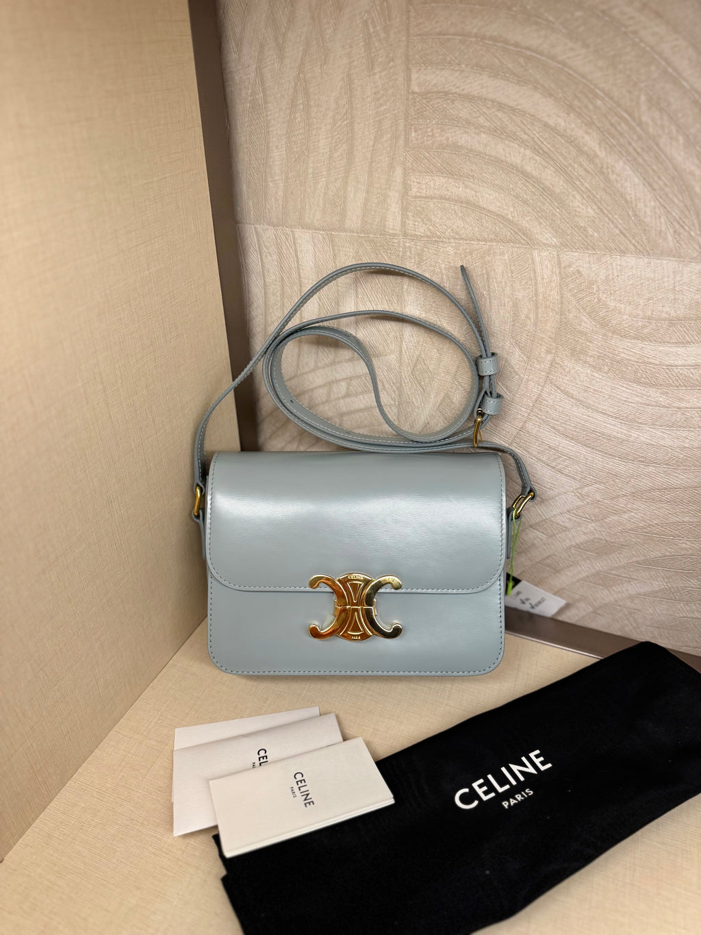 Celine Teen Triomphe Ice Blue