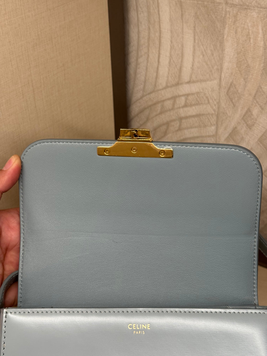 Celine Teen Triomphe Ice Blue