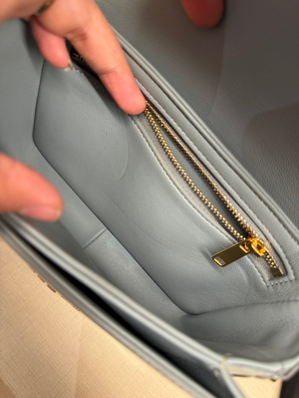 Celine Teen Triomphe Ice Blue