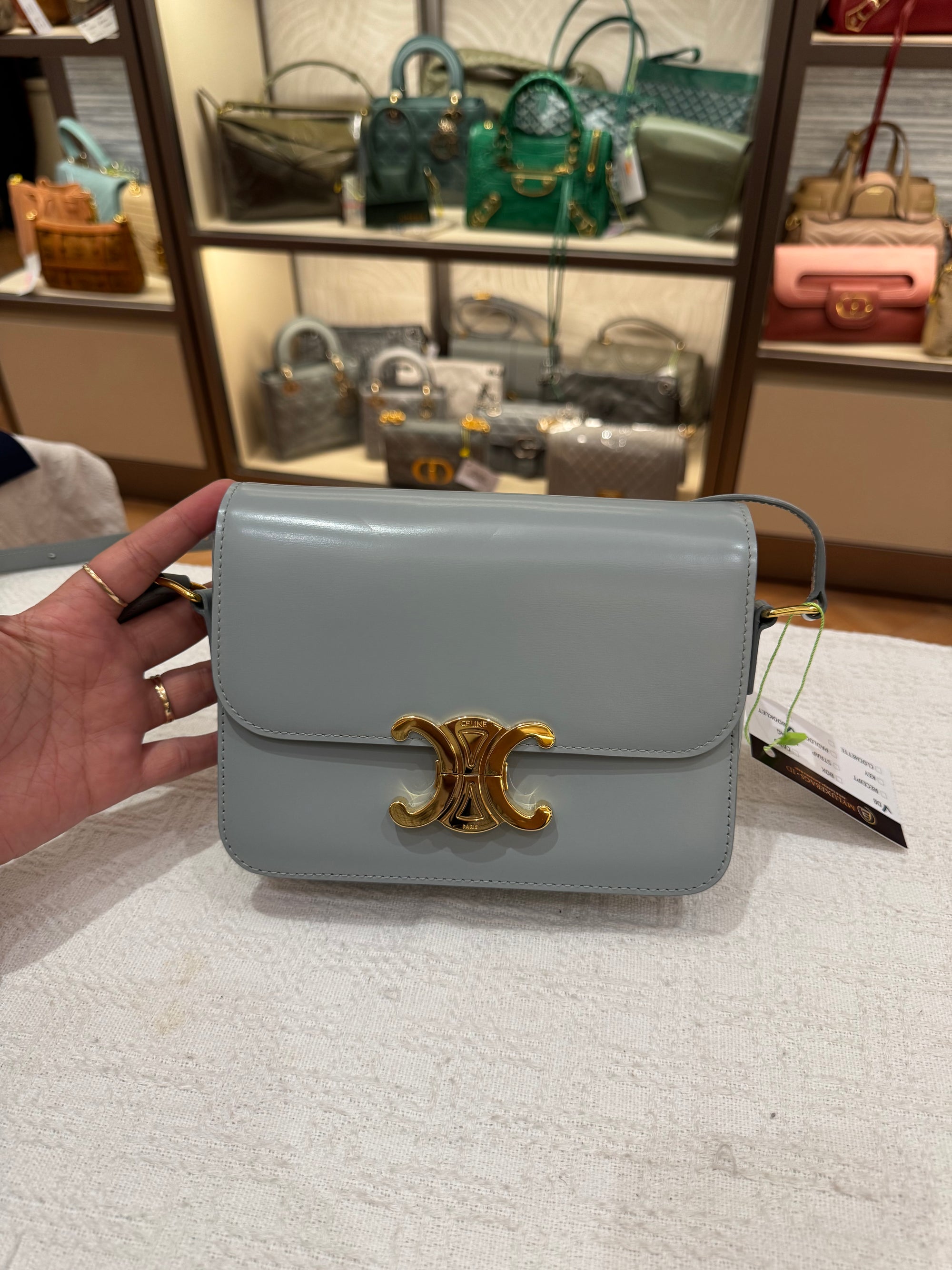 Celine Teen Triomphe Ice Blue