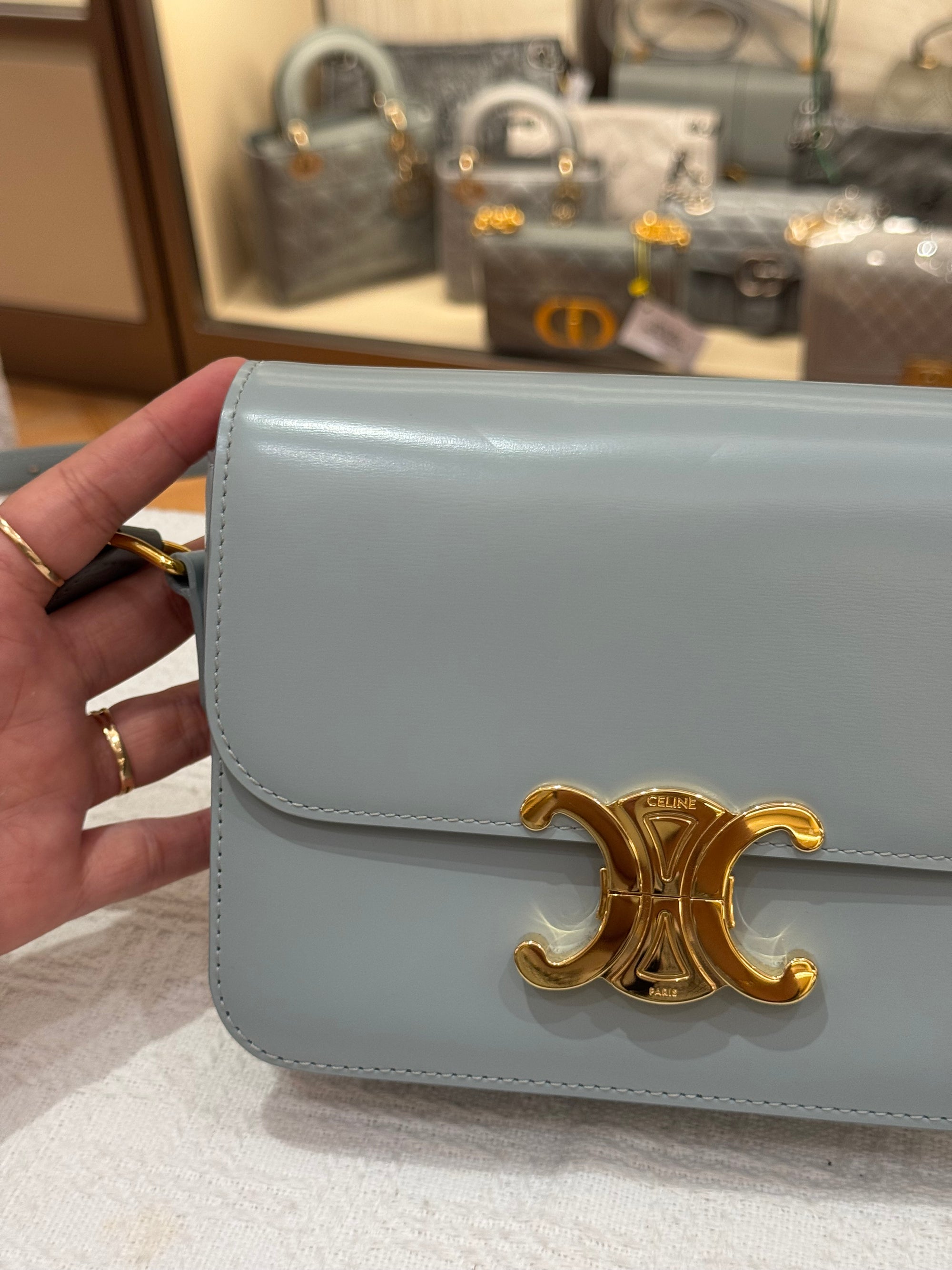 Celine Teen Triomphe Ice Blue