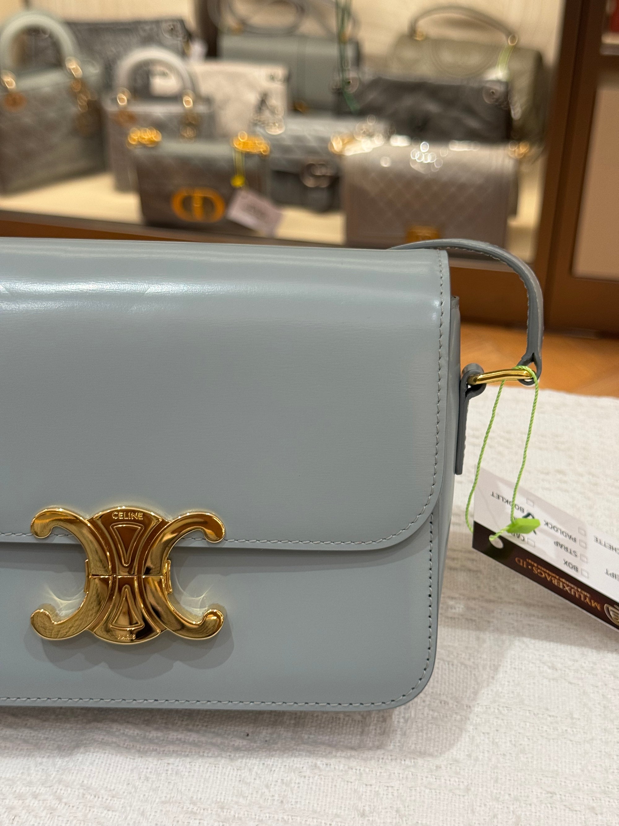 Celine Teen Triomphe Ice Blue