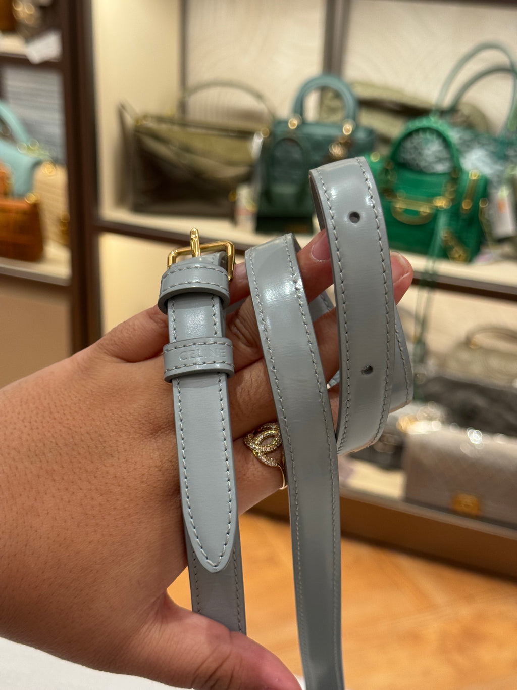 Celine Teen Triomphe Ice Blue