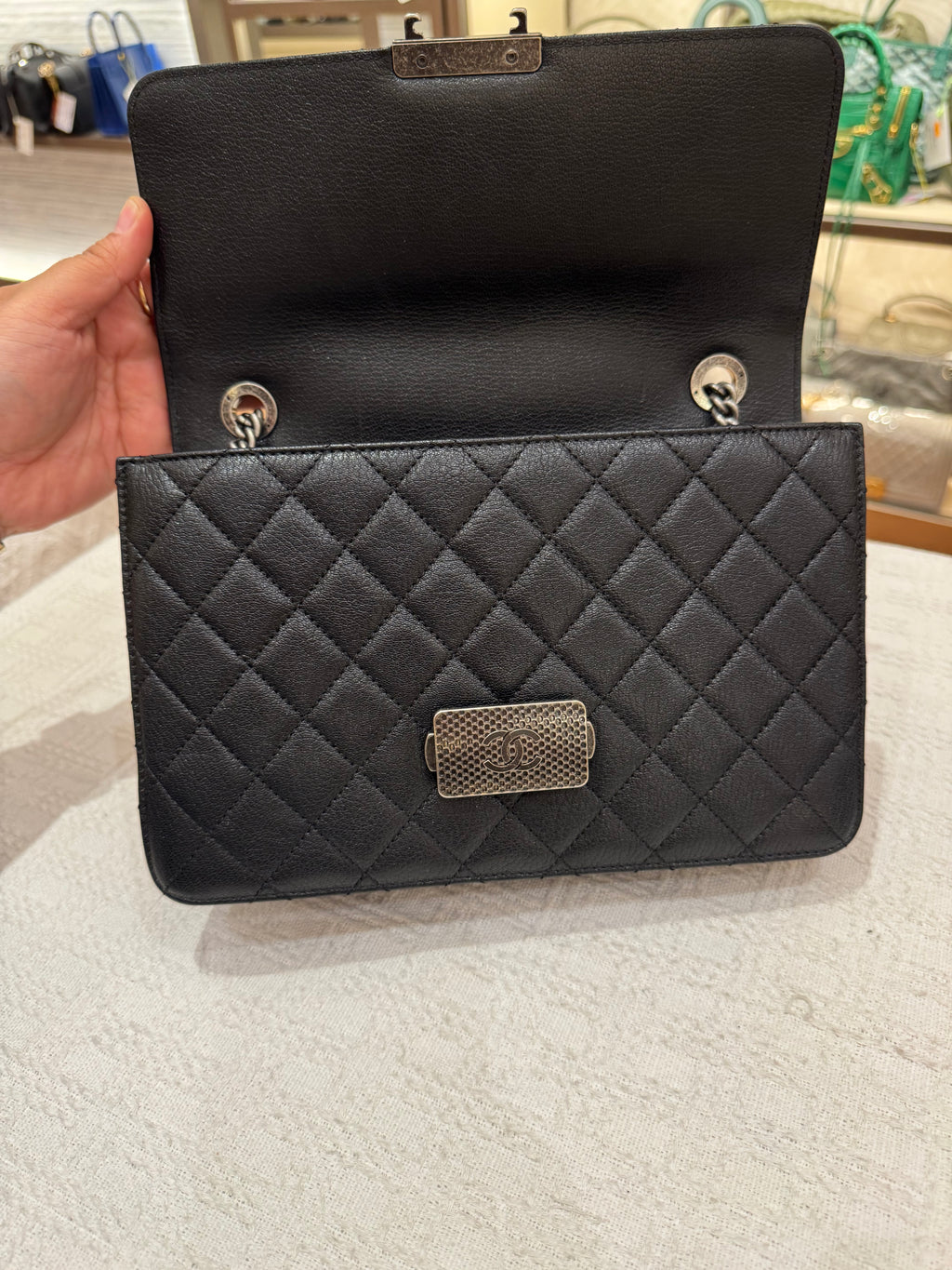 Chanel University Top Handle Black