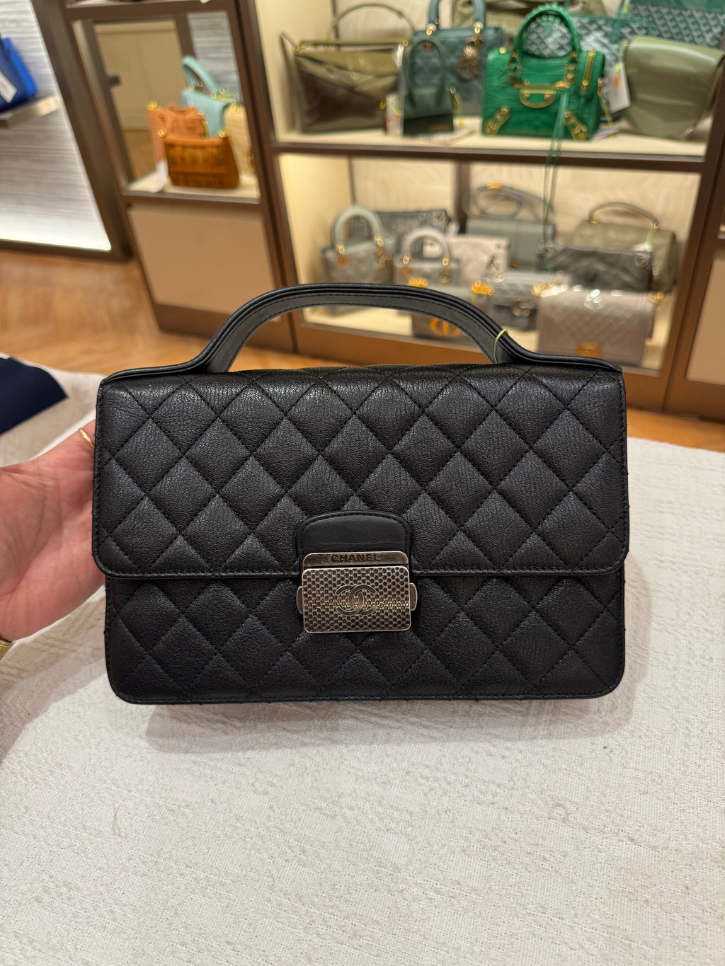 Chanel University Top Handle Black