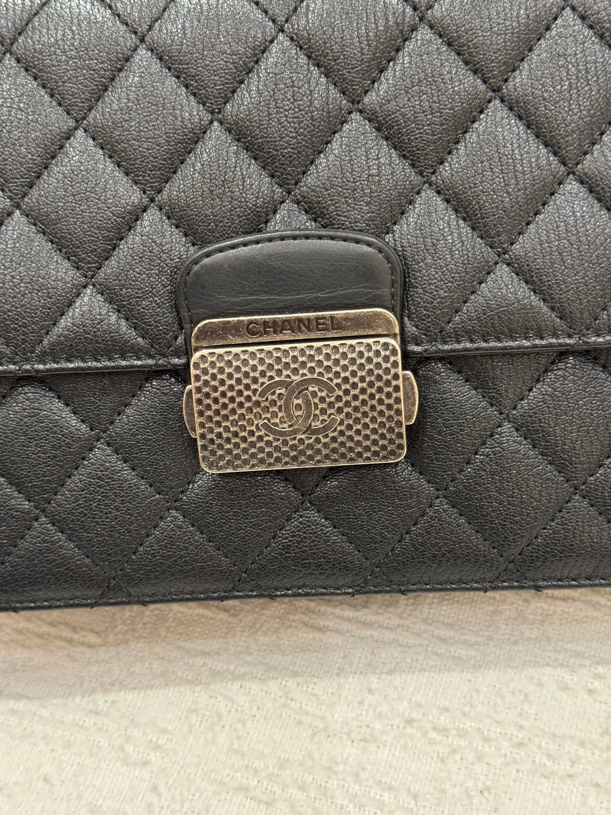 Chanel University Top Handle Black