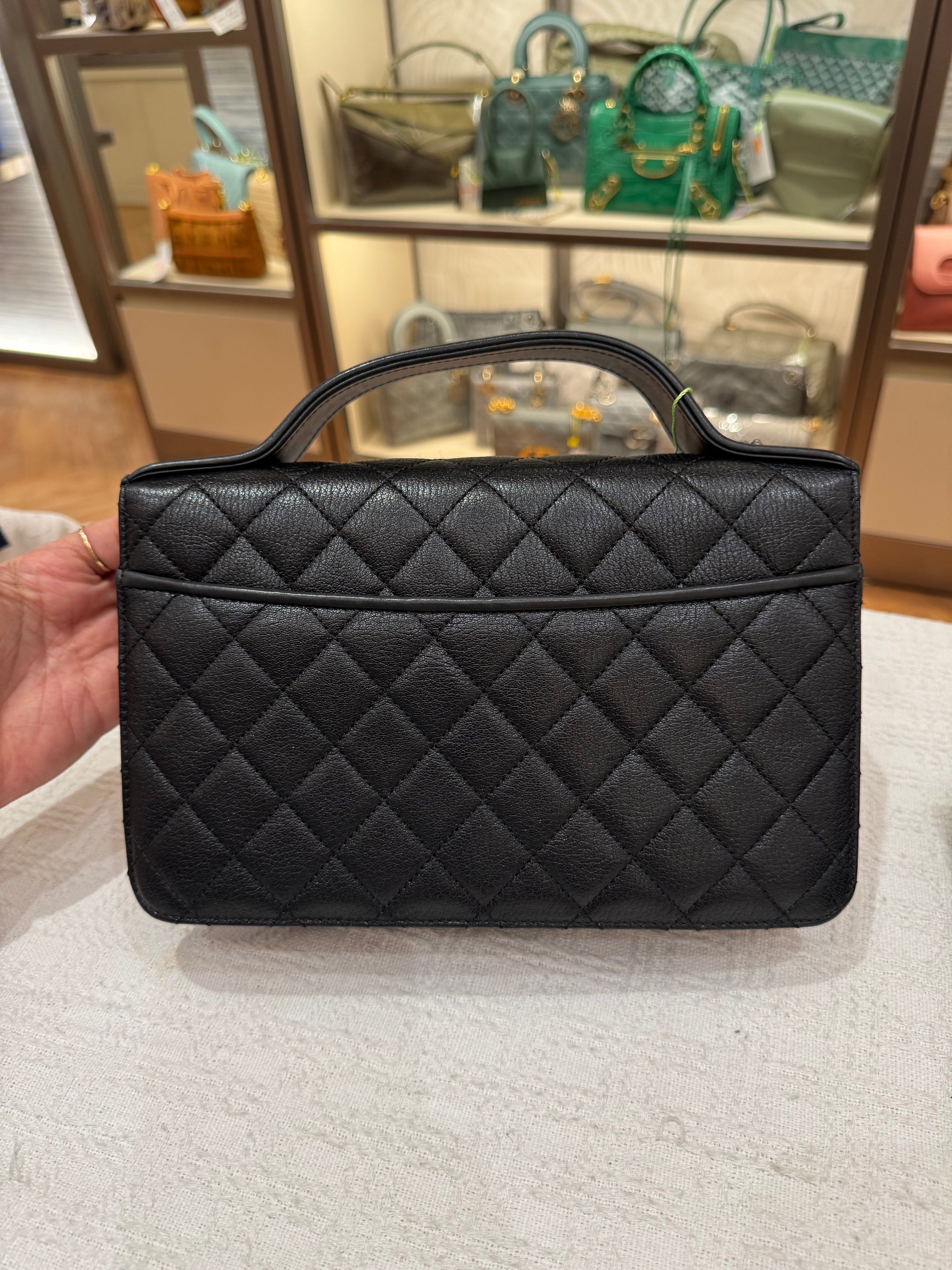 Chanel University Top Handle Black
