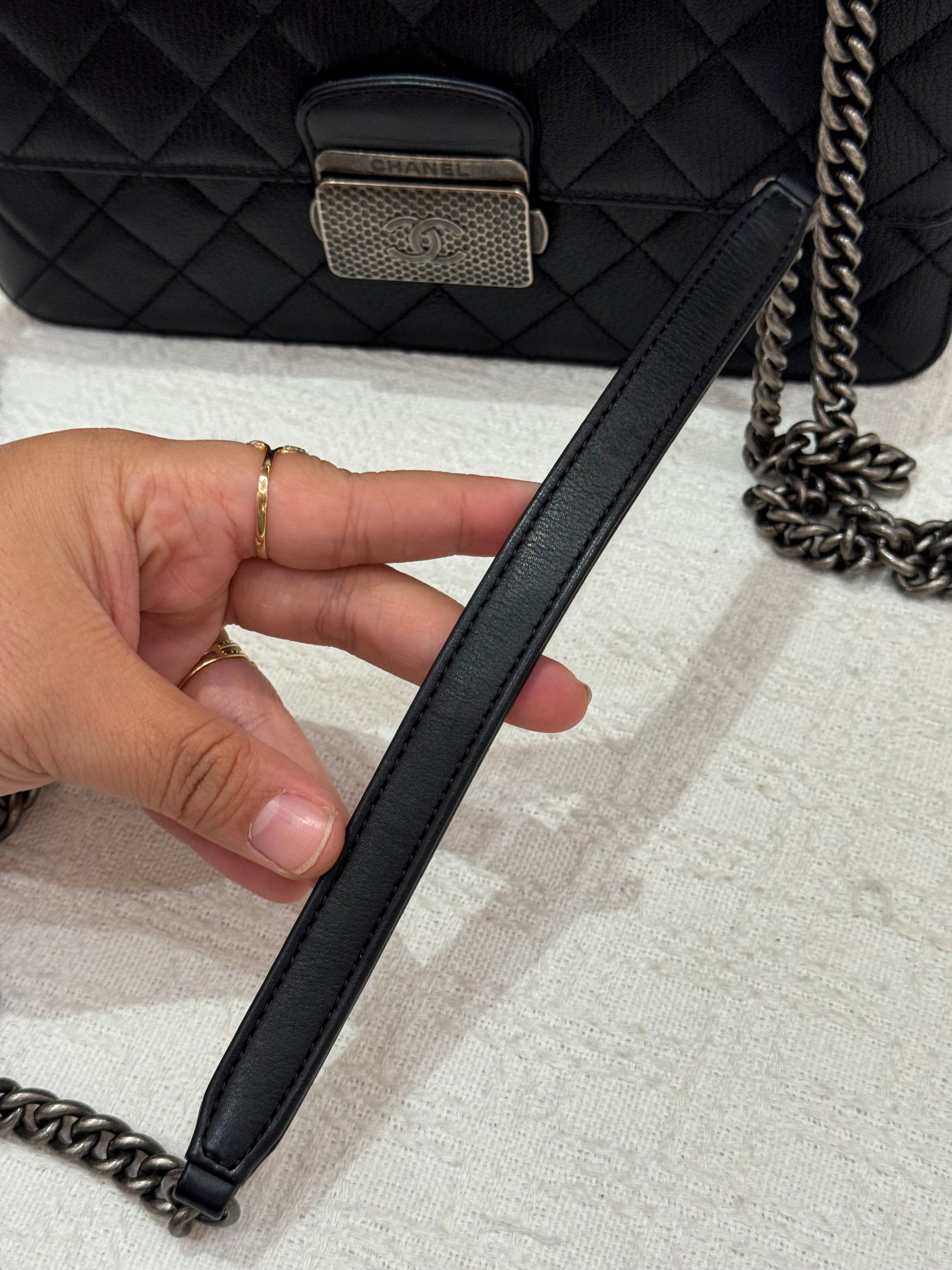 Chanel University Top Handle Black
