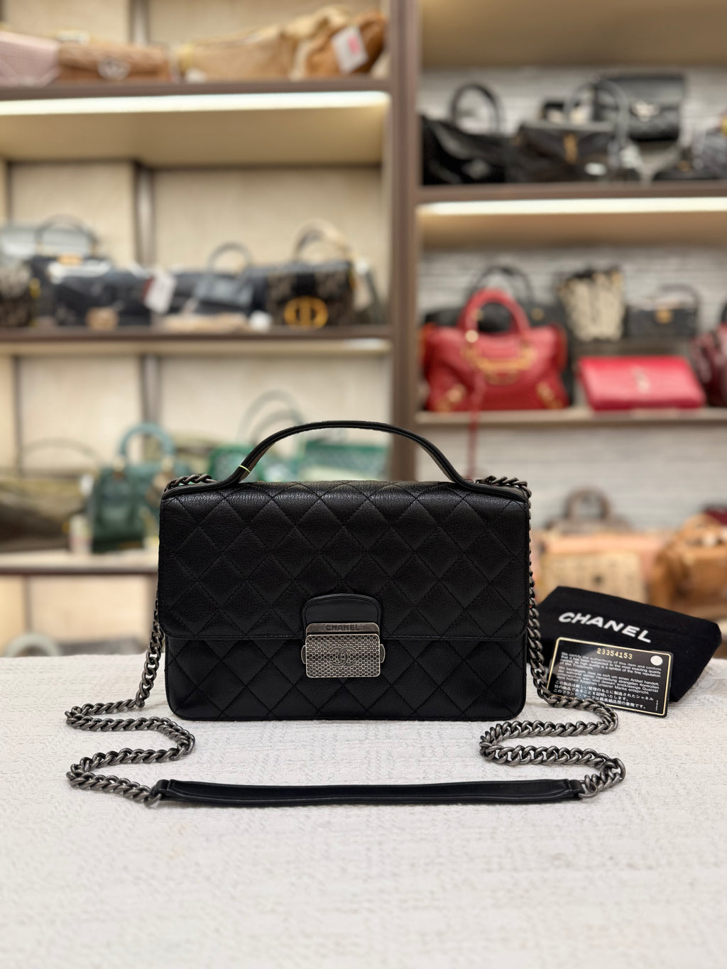 Chanel University Top Handle Black