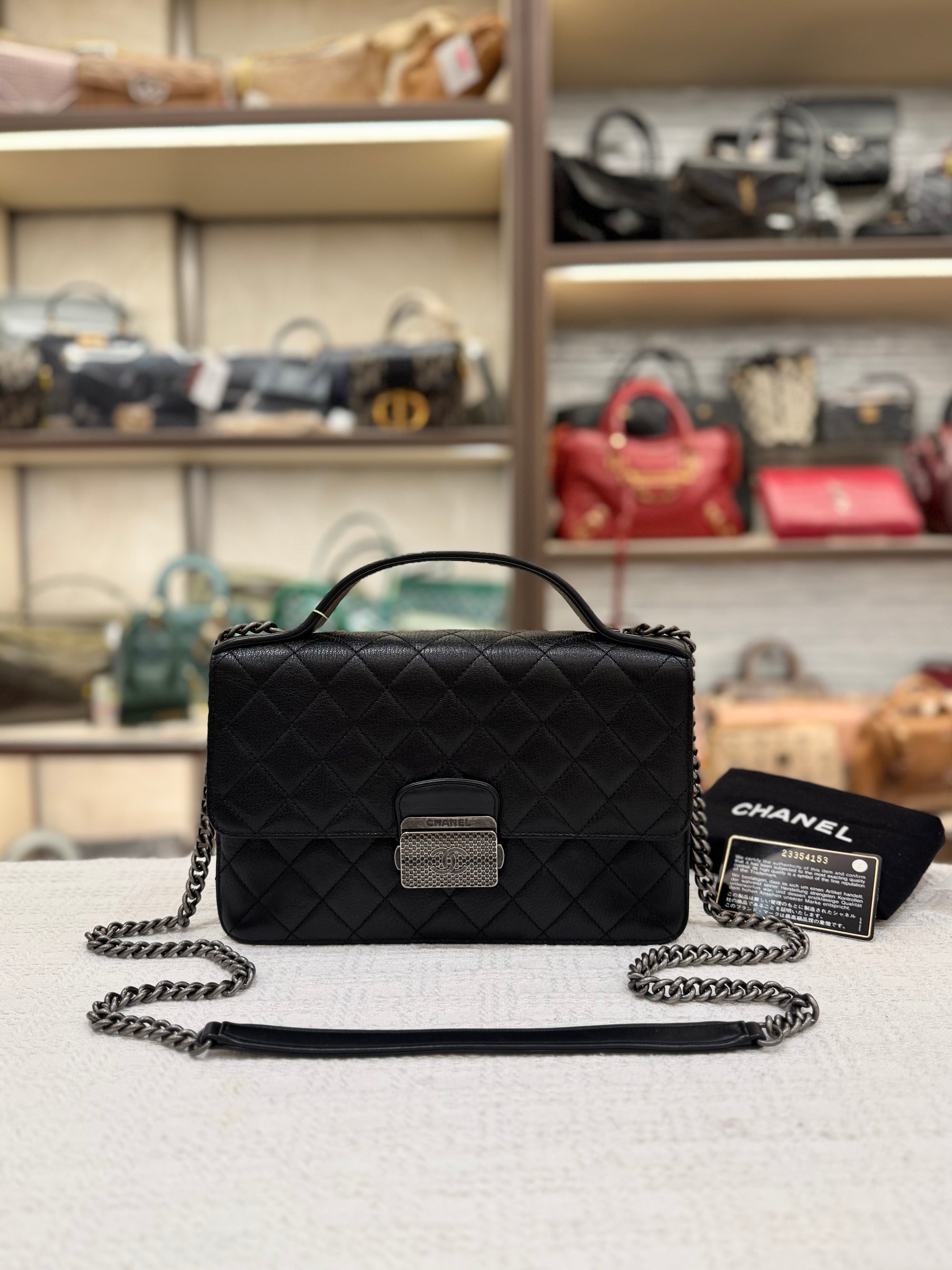 Chanel University Top Handle Black