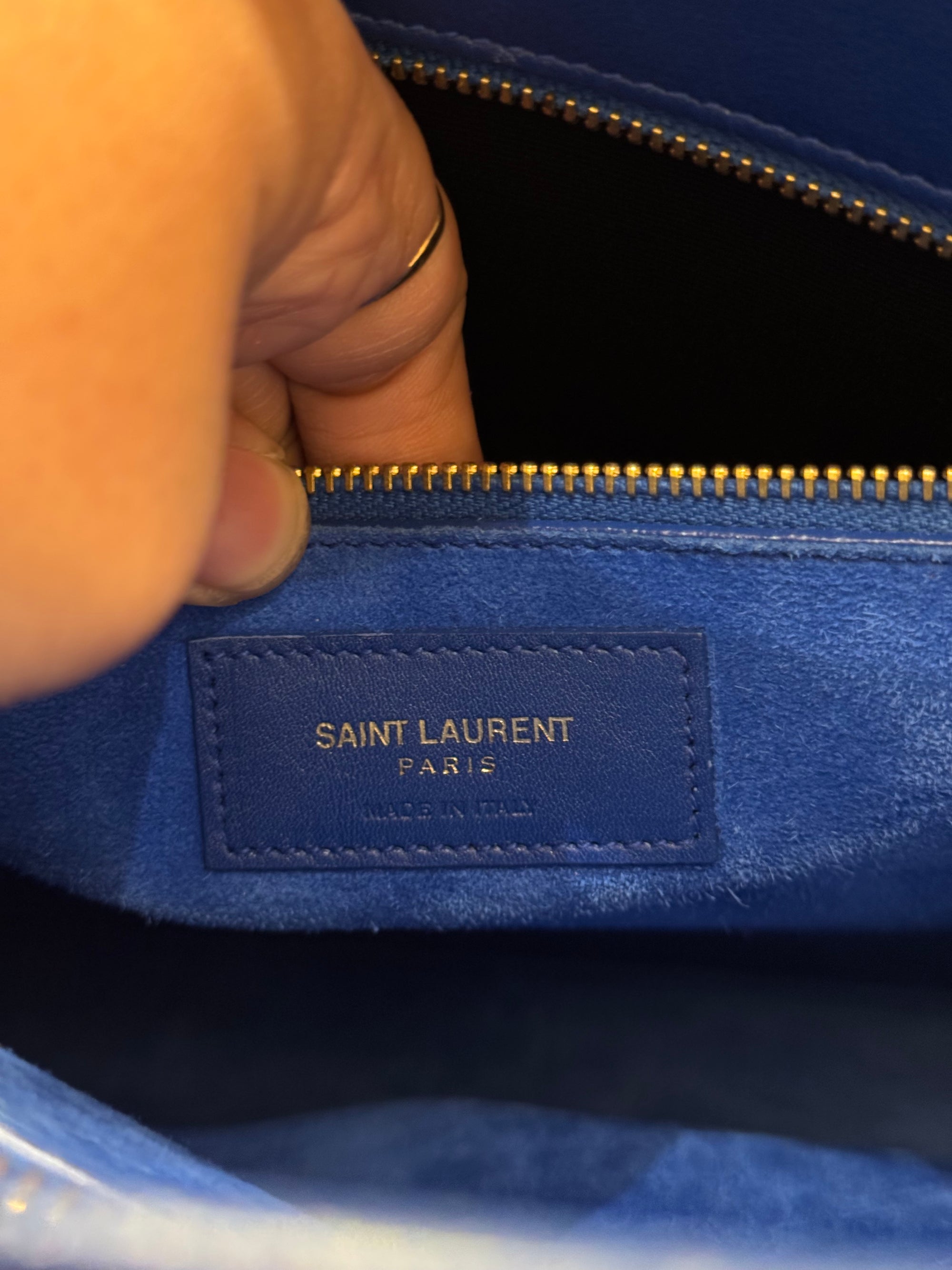 Saint Laurent Sac De Jour Blue