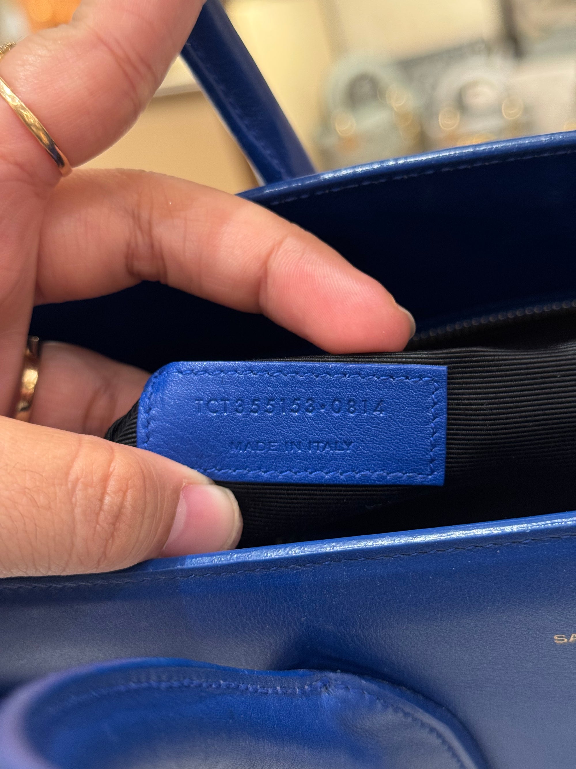 Saint Laurent Sac De Jour Blue