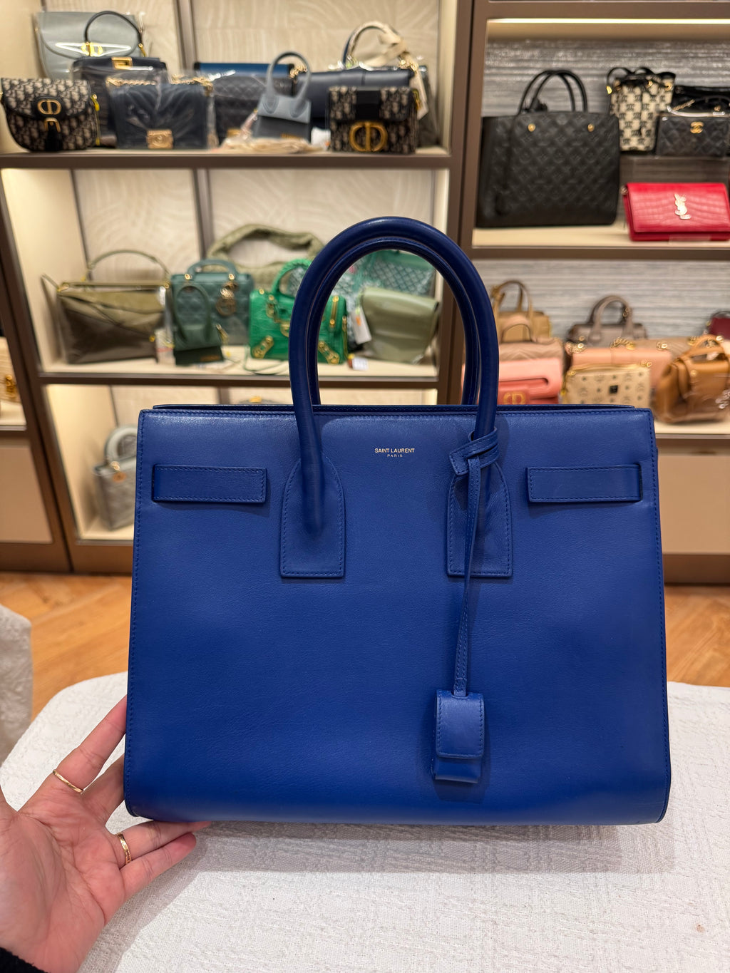 Saint Laurent Sac De Jour Blue